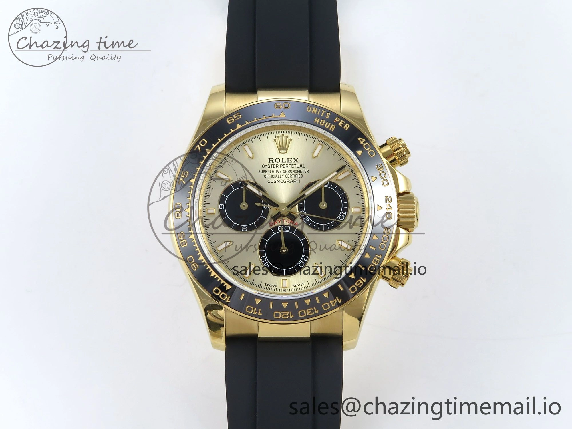 Daytona 126518 QF 1:1 Best Edition Black YG Dial on Oysterflex Strap QF4131 V10