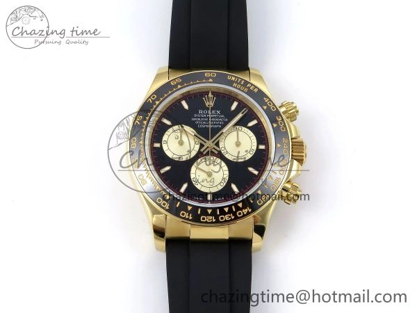 Daytona 126518 QF 1:1 Best Edition Black YG Dial on Oysterflex Strap SH4131 V5
