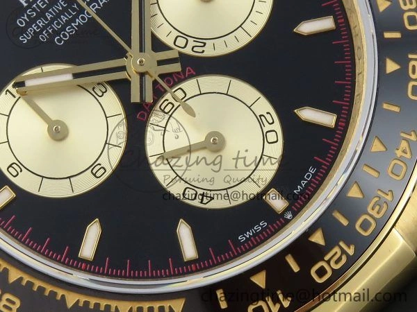 Daytona 126518 QF 1:1 Best Edition Black YG Dial on Oysterflex Strap SH4131 V5