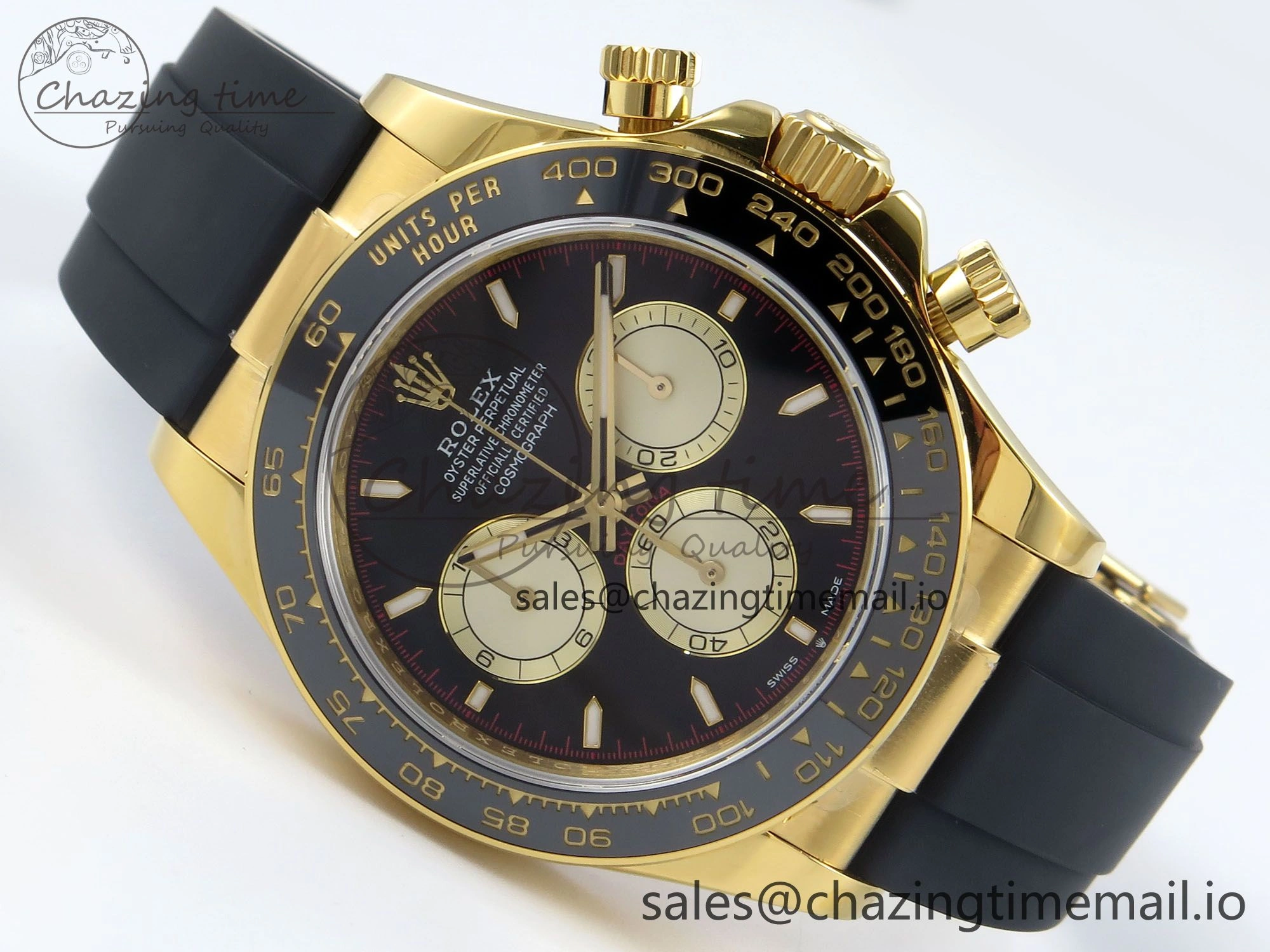 Daytona 126518 QF 1:1 Best Edition Black YG Dial on Oysterflex Strap SH4131 V5