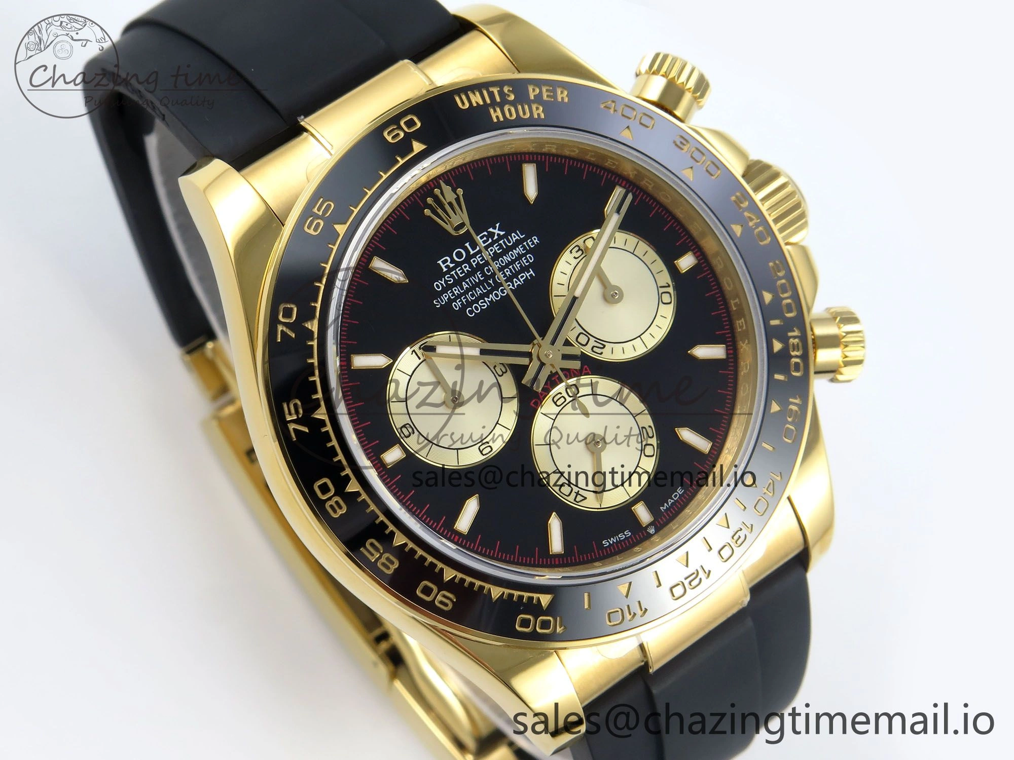 Daytona 126518 QF 1:1 Best Edition Black YG Dial on Oysterflex Strap SH4131 V5