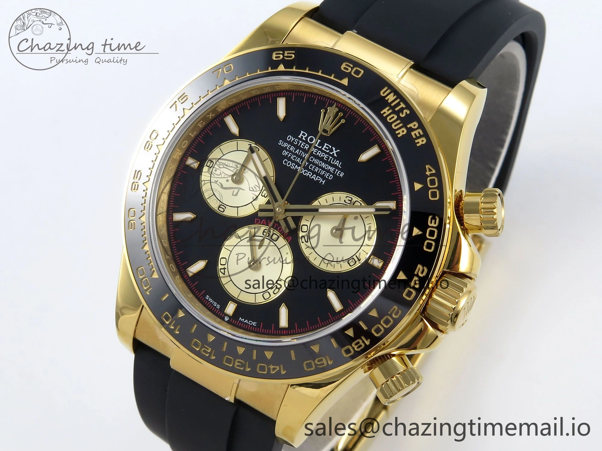 Daytona 126518 QF 1:1 Best Edition Black YG Dial on Oysterflex Strap SH4131 V5
