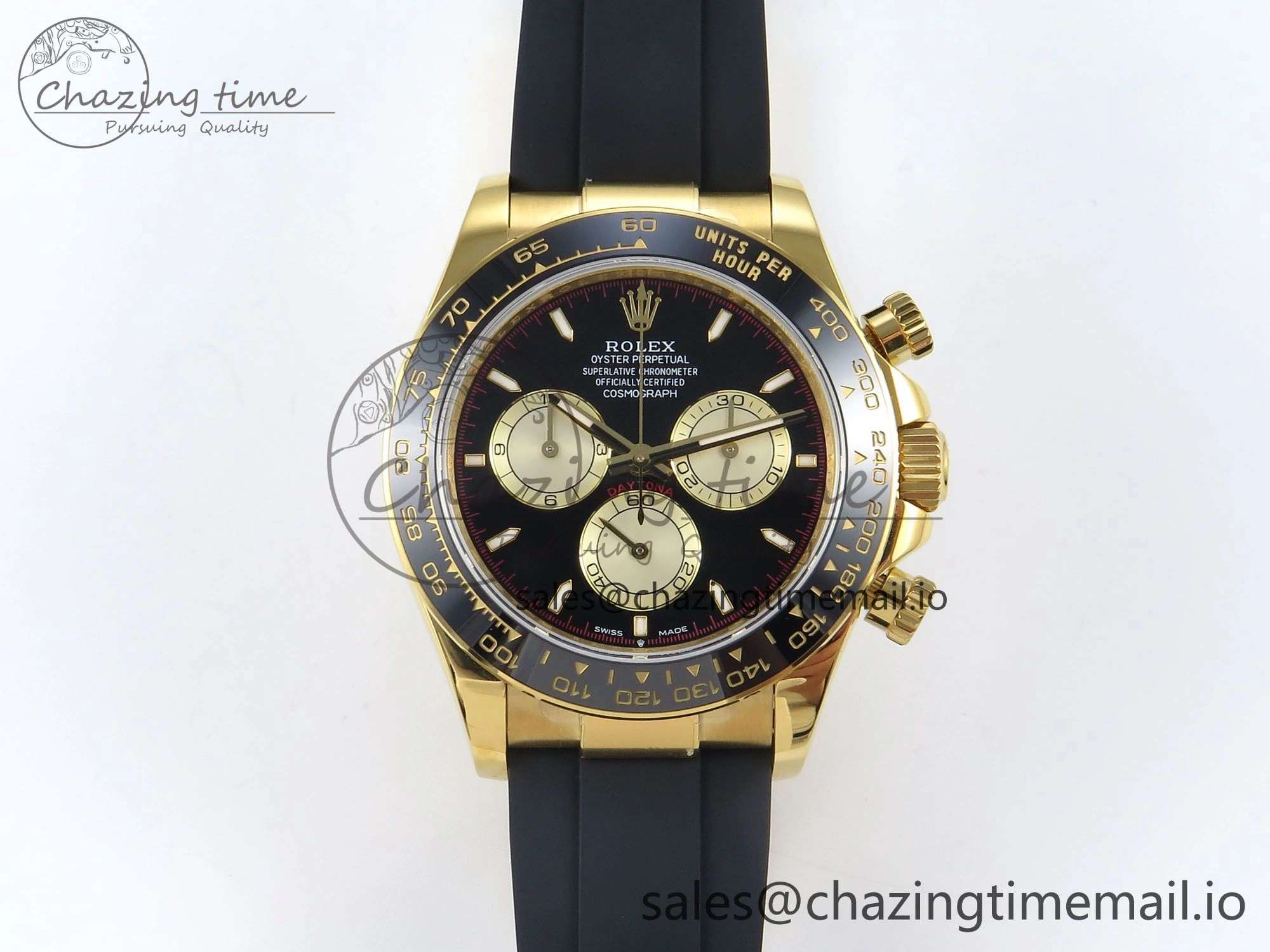 Daytona 126518 QF 1:1 Best Edition Black YG Dial on Oysterflex Strap SH4131 V5