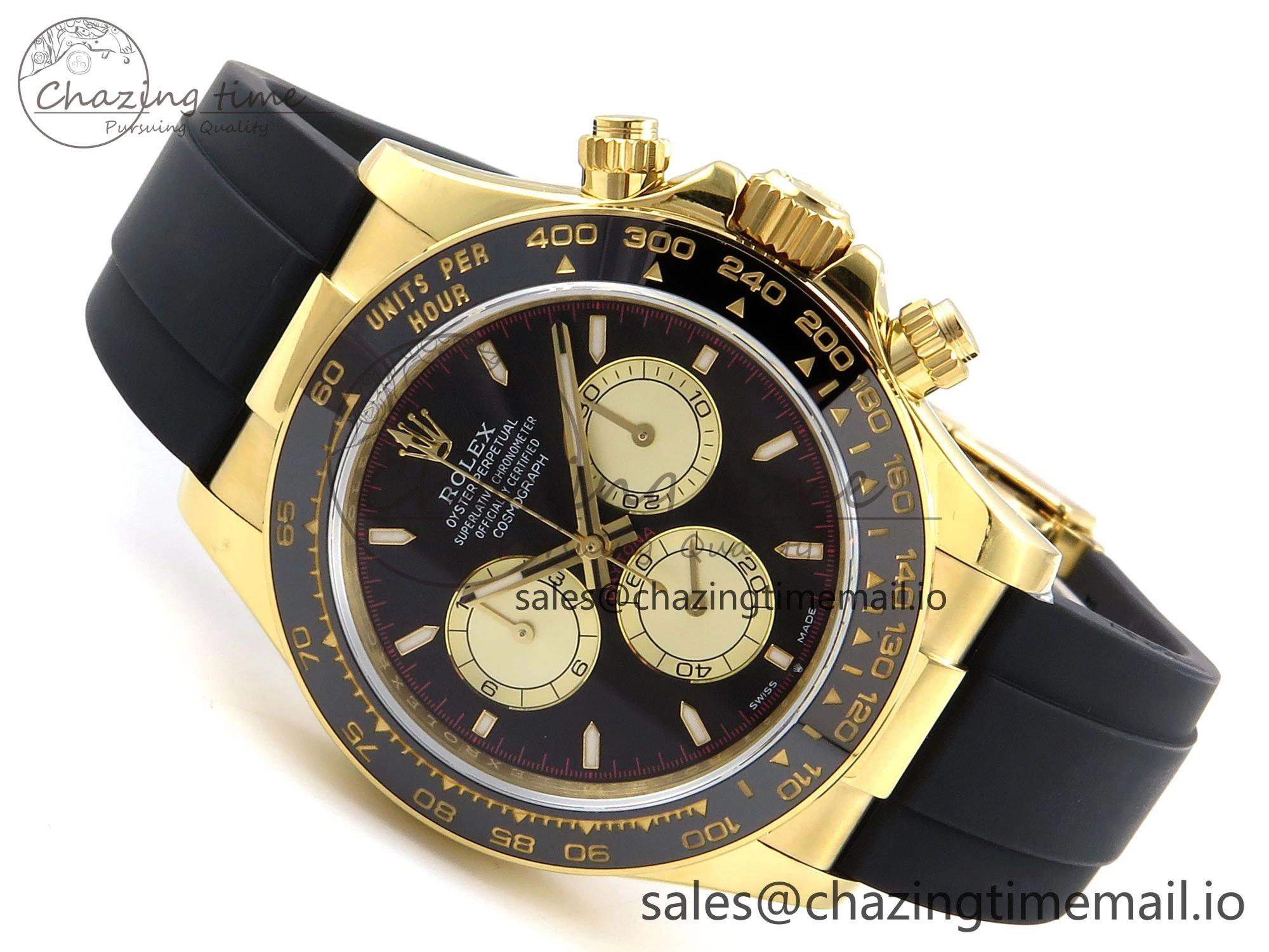 Daytona 126518 QF 1:1 Best Edition Black YG Dial on Oysterflex Strap SH4131 V6（Gain Weight）