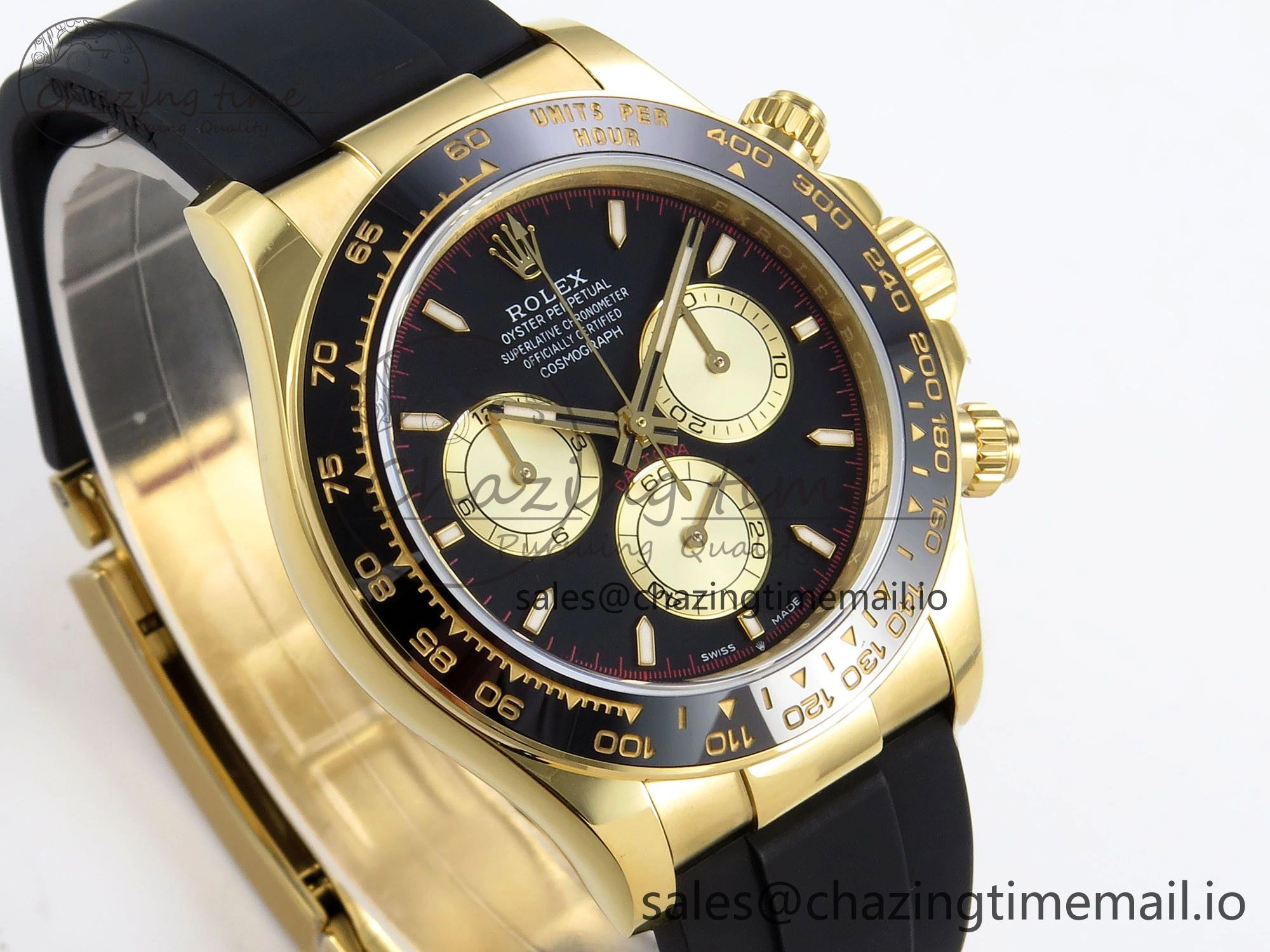 Daytona 126518 QF 1:1 Best Edition Black YG Dial on Oysterflex Strap SH4131 V6（Gain Weight）