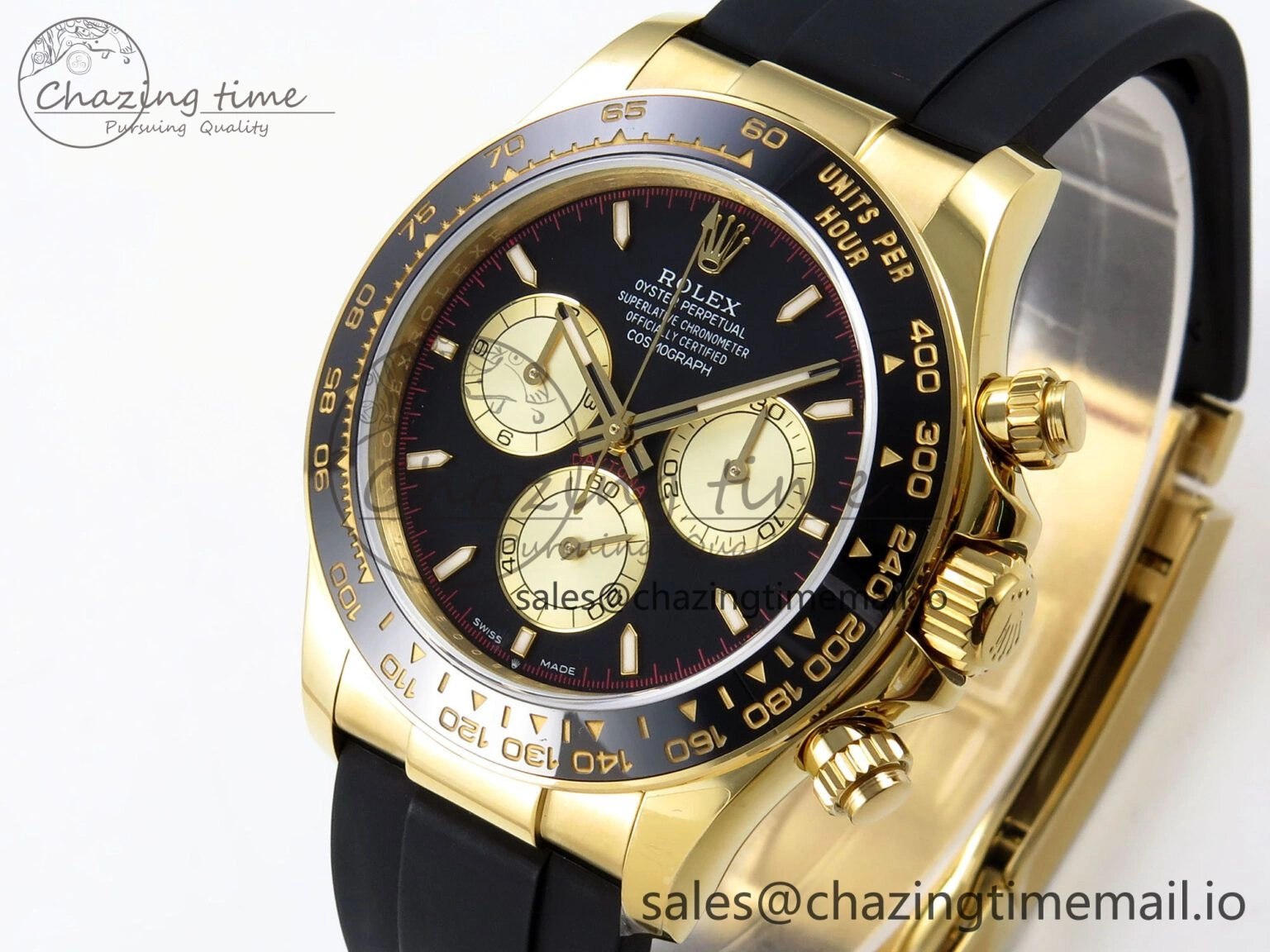 Daytona 126518 QF 1:1 Best Edition Black YG Dial on Oysterflex Strap SH4131 V6（Gain Weight）