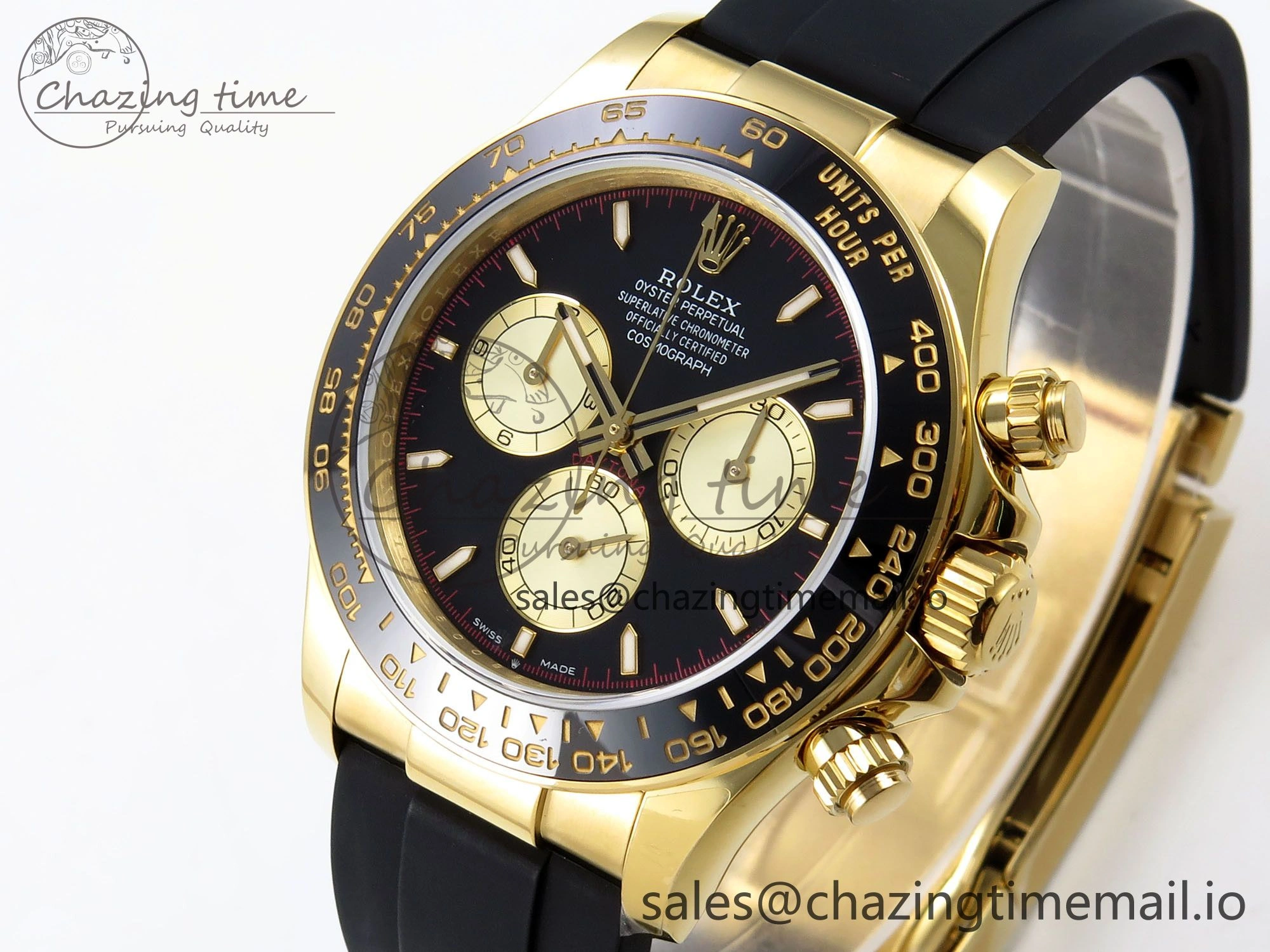 Daytona 126518 QF 1:1 Best Edition Black YG Dial on Oysterflex Strap SH4131 V6（Gain Weight）