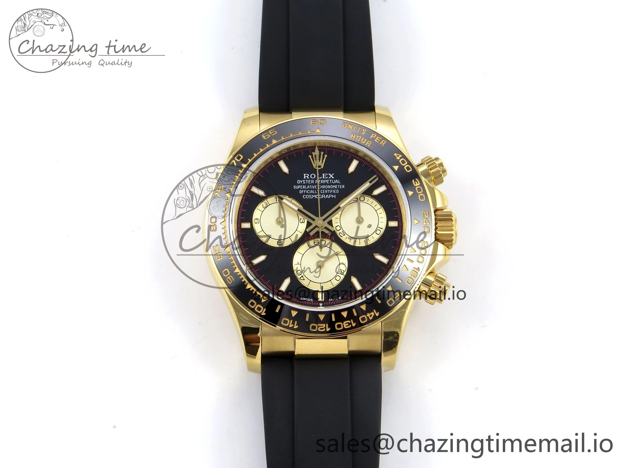 Daytona 126518 QF 1:1 Best Edition Black YG Dial on Oysterflex Strap SH4131 V6（Gain Weight）