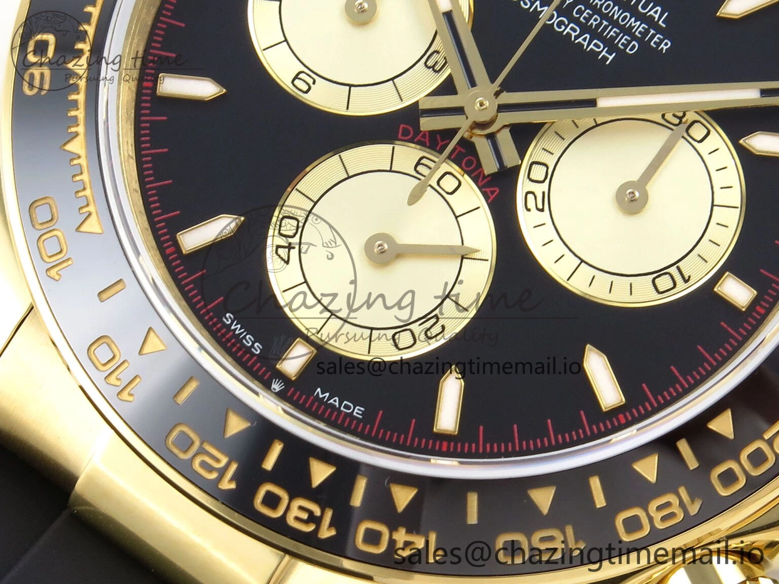 Daytona 126518 QF 1:1 Best Edition Black YG Dial on Oysterflex Strap SH4131 V6（Gain Weight）