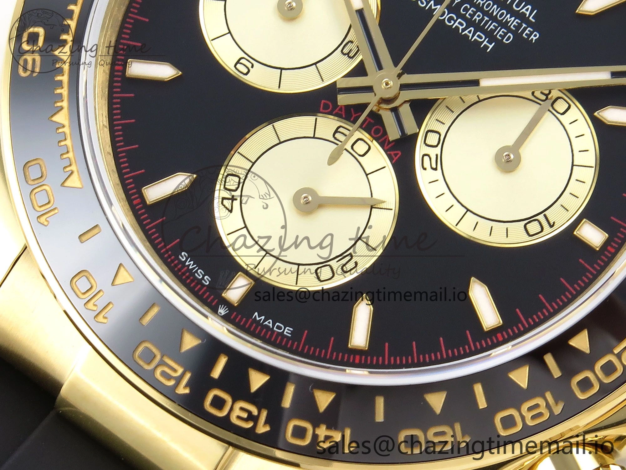 Daytona 126518 QF 1:1 Best Edition Black YG Dial on Oysterflex Strap SH4131 V6（Gain Weight）