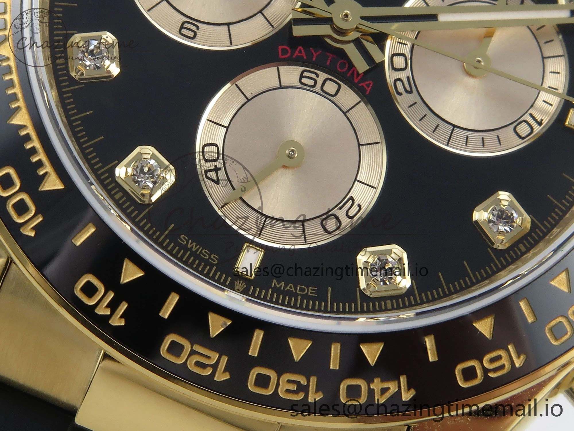 Daytona 126518 QF 1:1 Best Edition Black YG Diamonds Dial on Oysterflex Strap QF4131 V10