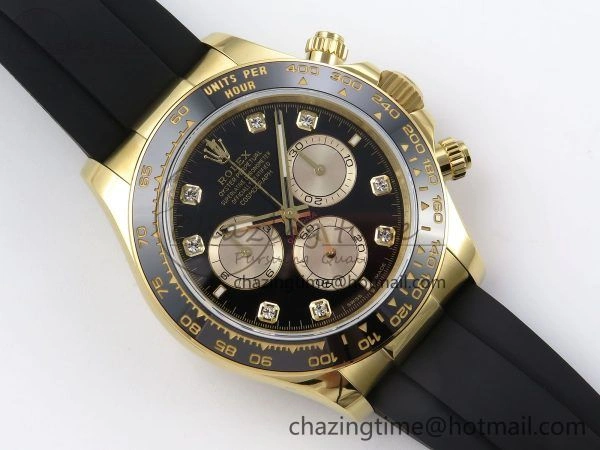 Daytona 126518 QF 1:1 Best Edition Black YG Diamonds Dial on Oysterflex Strap SH4131 V5