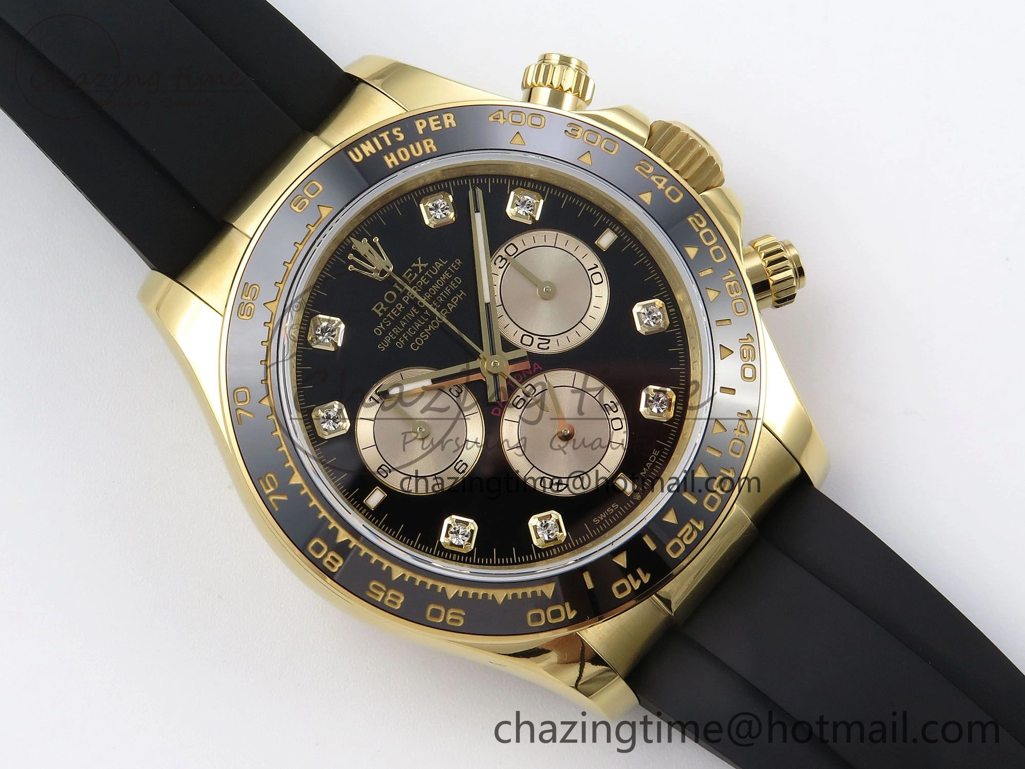 Daytona 126518 QF 1:1 Best Edition Black YG Diamonds Dial on Oysterflex Strap SH4131 V5