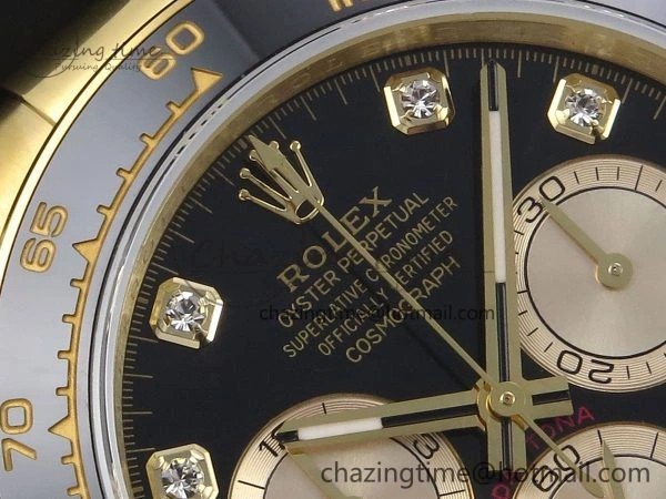 Daytona 126518 QF 1:1 Best Edition Black YG Diamonds Dial on Oysterflex Strap SH4131 V5