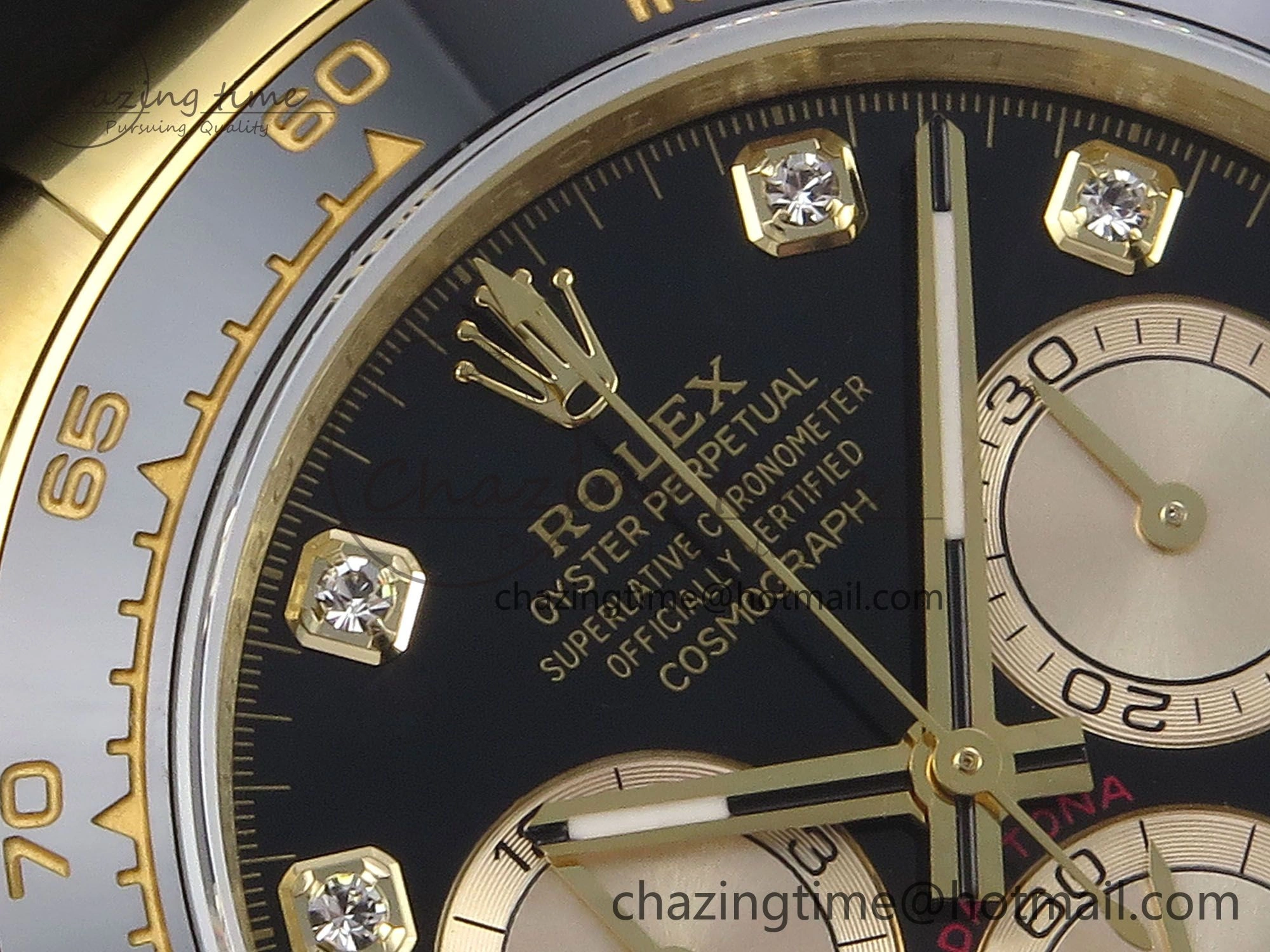 Daytona 126518 QF 1:1 Best Edition Black YG Diamonds Dial on Oysterflex Strap SH4131 V5
