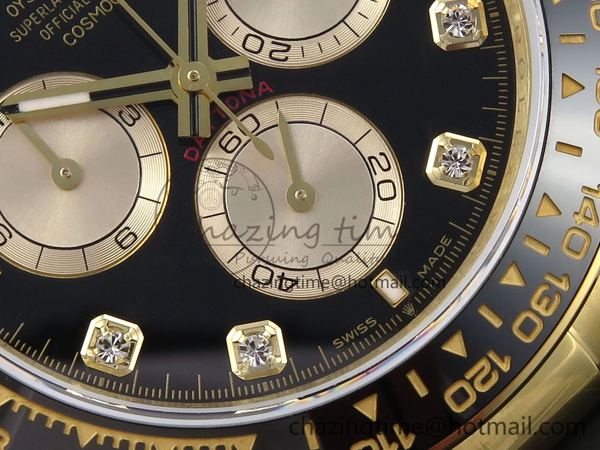 Daytona 126518 QF 1:1 Best Edition Black YG Diamonds Dial on Oysterflex Strap SH4131 V5