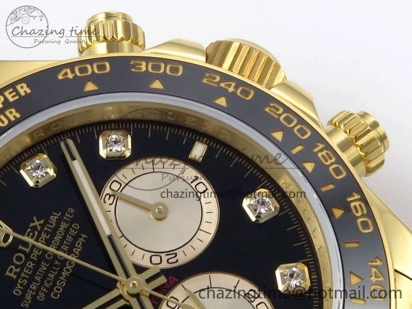Daytona 126518 QF 1:1 Best Edition Black YG Diamonds Dial on Oysterflex Strap SH4131 V5