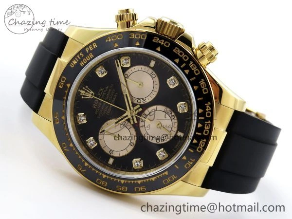 Daytona 126518 QF 1:1 Best Edition Black YG Diamonds Dial on Oysterflex Strap SH4131 V5