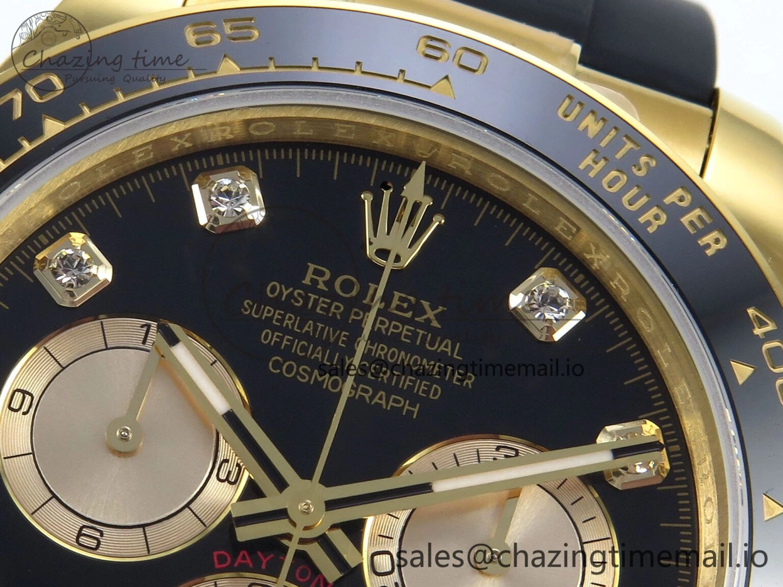 Daytona 126518 QF 1:1 Best Edition Black YG Diamonds Dial on Oysterflex Strap SH4131 V5