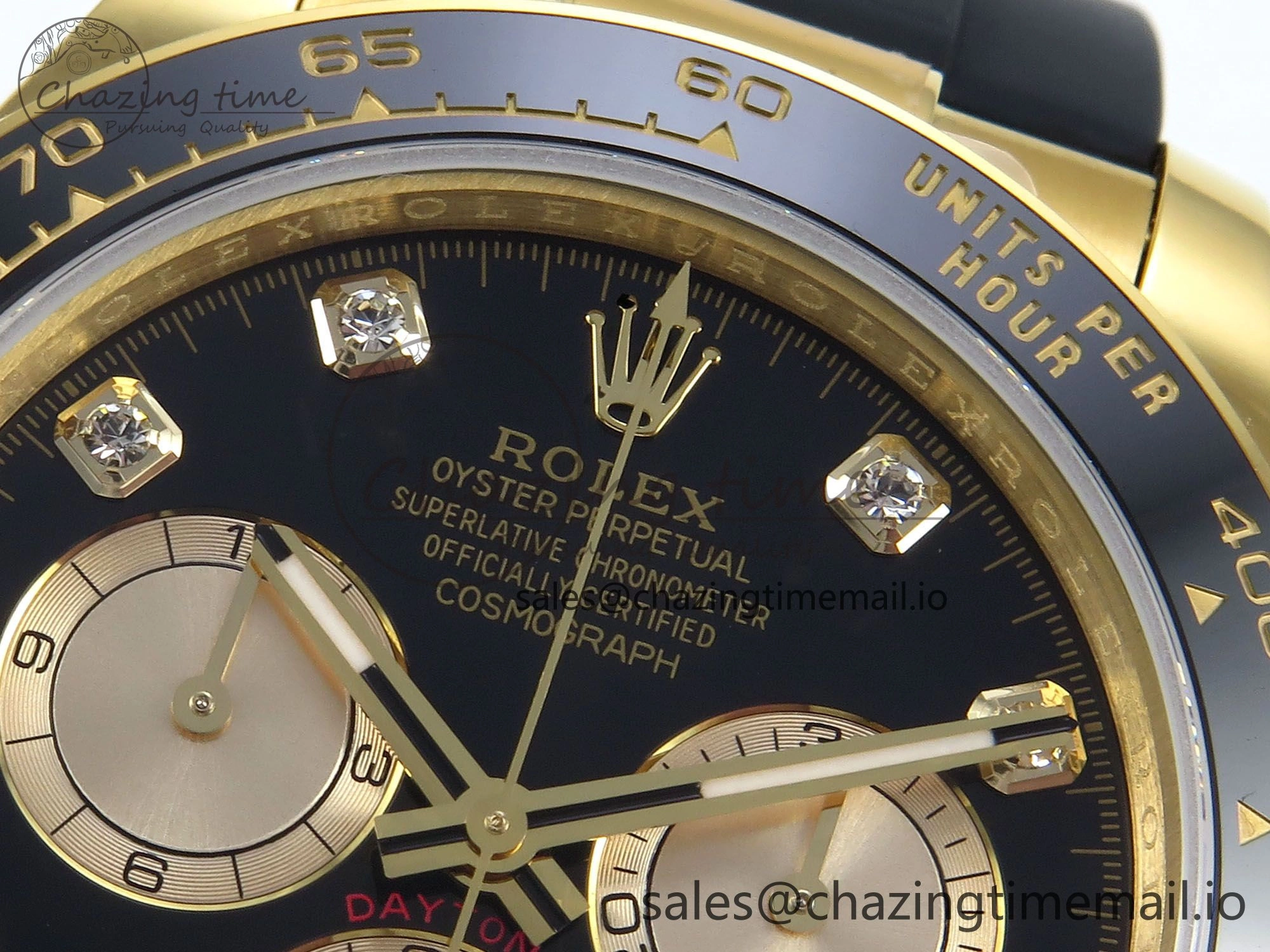 Daytona 126518 QF 1:1 Best Edition Black YG Diamonds Dial on Oysterflex Strap SH4131 V5