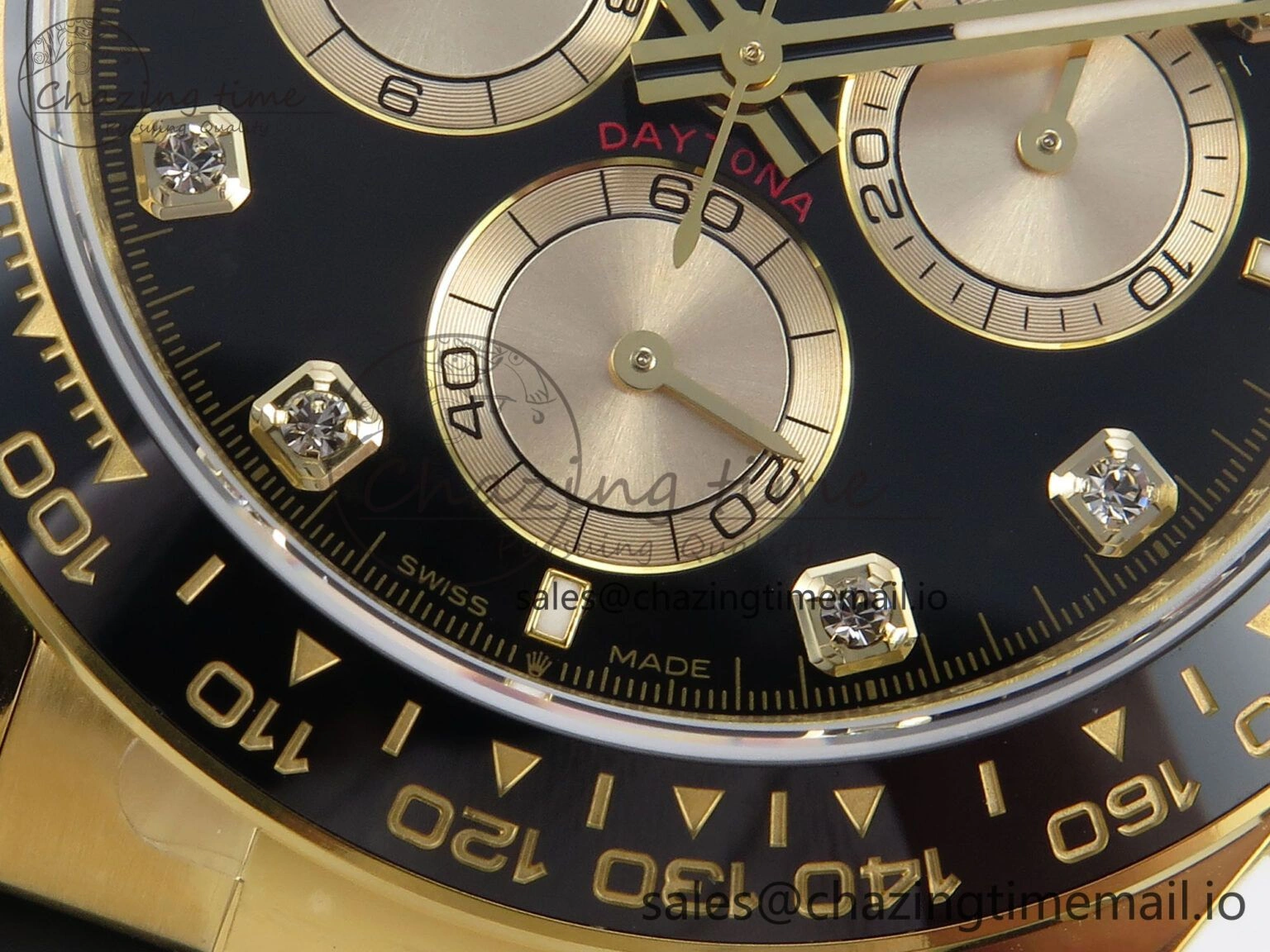 Daytona 126518 QF 1:1 Best Edition Black YG Diamonds Dial on Oysterflex Strap SH4131 V5