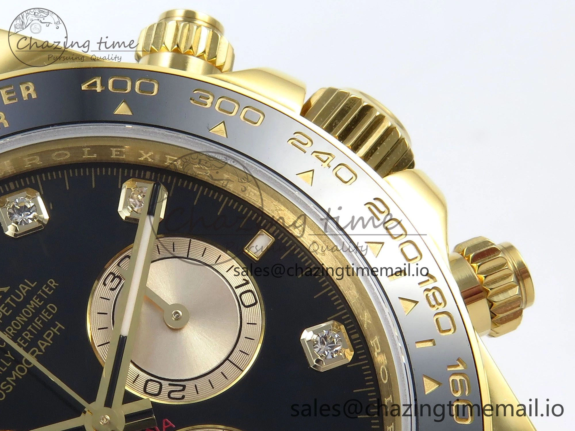 Daytona 126518 QF 1:1 Best Edition Black YG Diamonds Dial on Oysterflex Strap SH4131 V5