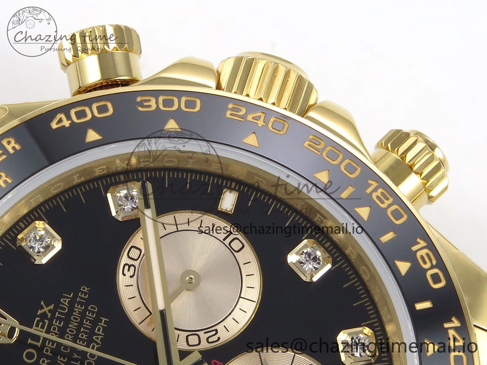 Daytona 126518 QF 1:1 Best Edition Black YG Diamonds Dial on Oysterflex Strap SH4131 V6（Gain Weight）
