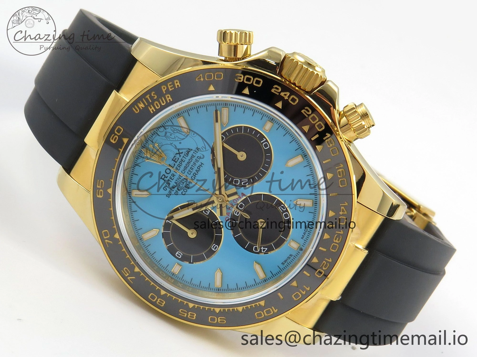 Daytona 126518 QF 1:1 Best Edition Tiffany Turquoise Blue Dial Sticks Markers on Oysterflex Strap SH4131 V6（Gain Weight）