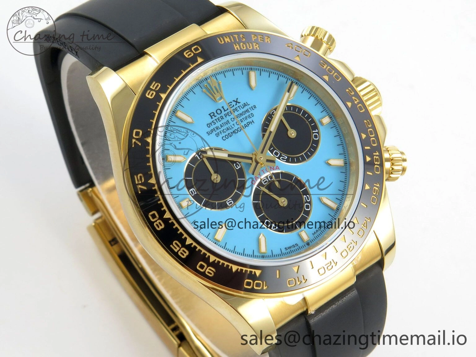 Daytona 126518 QF 1:1 Best Edition Tiffany Turquoise Blue Dial Sticks Markers on Oysterflex Strap SH4131 V6（Gain Weight）
