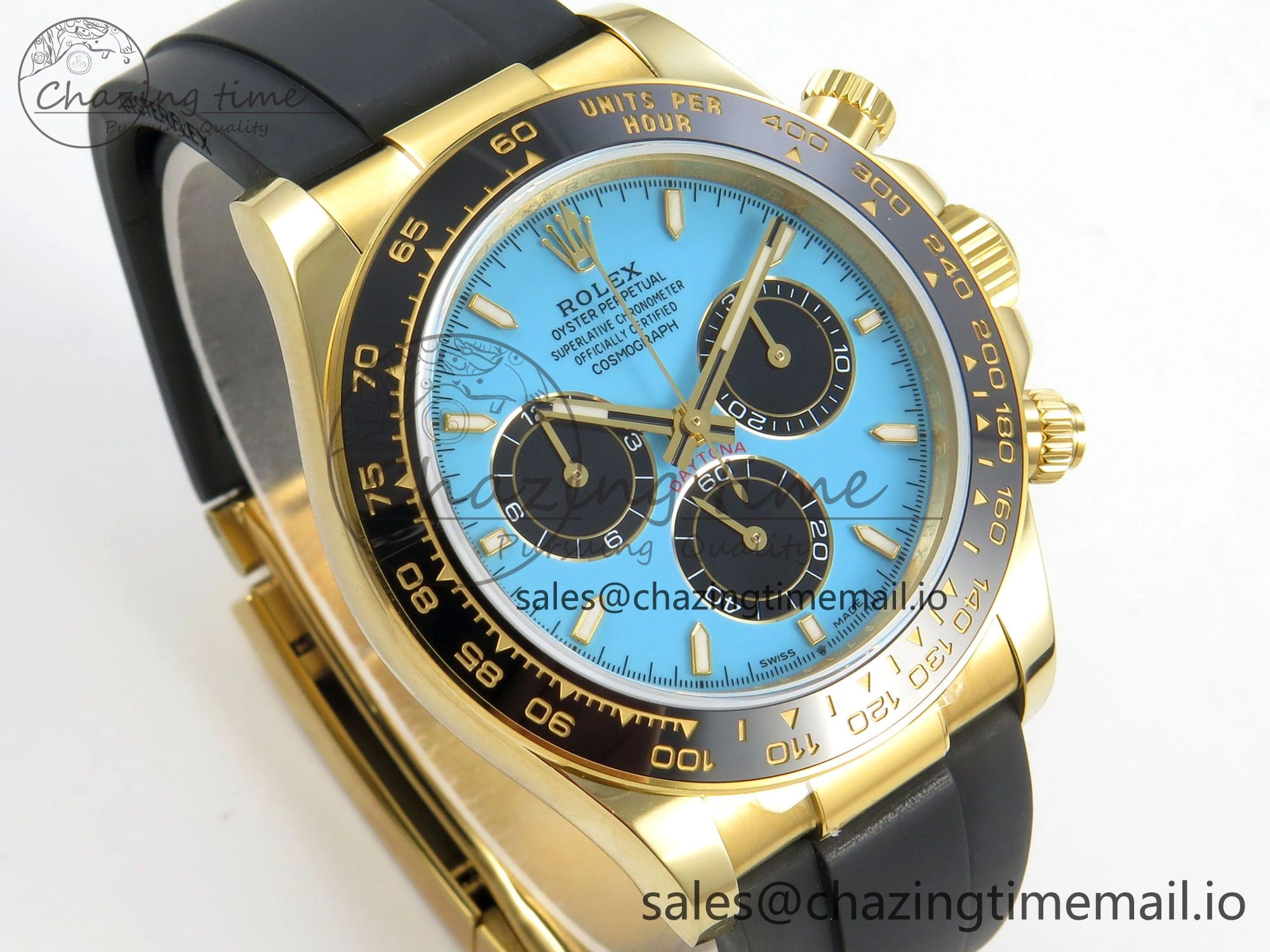 Daytona 126518 QF 1:1 Best Edition Tiffany Turquoise Blue Dial Sticks Markers on Oysterflex Strap SH4131 V6（Gain Weight）