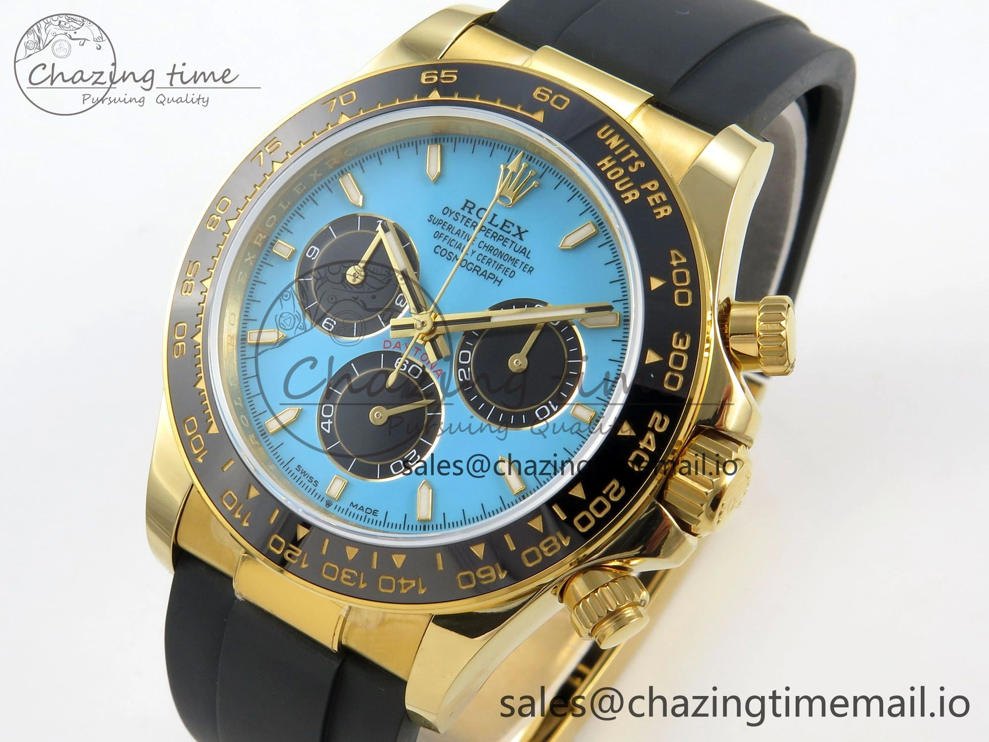 Daytona 126518 QF 1:1 Best Edition Tiffany Turquoise Blue Dial Sticks Markers on Oysterflex Strap SH4131 V6（Gain Weight）