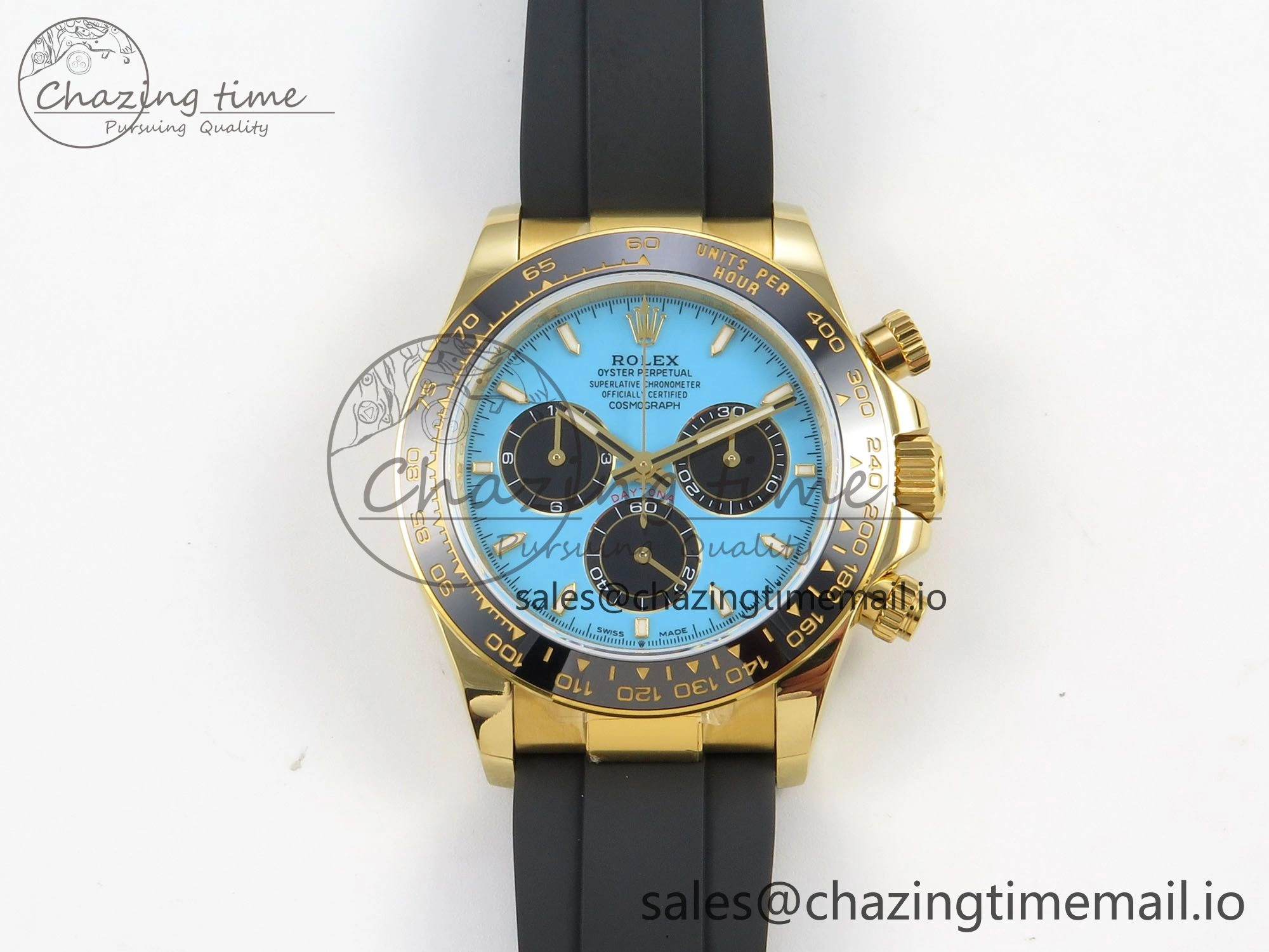 Daytona 126518 QF 1:1 Best Edition Tiffany Turquoise Blue Dial Sticks Markers on Oysterflex Strap SH4131 V6（Gain Weight）