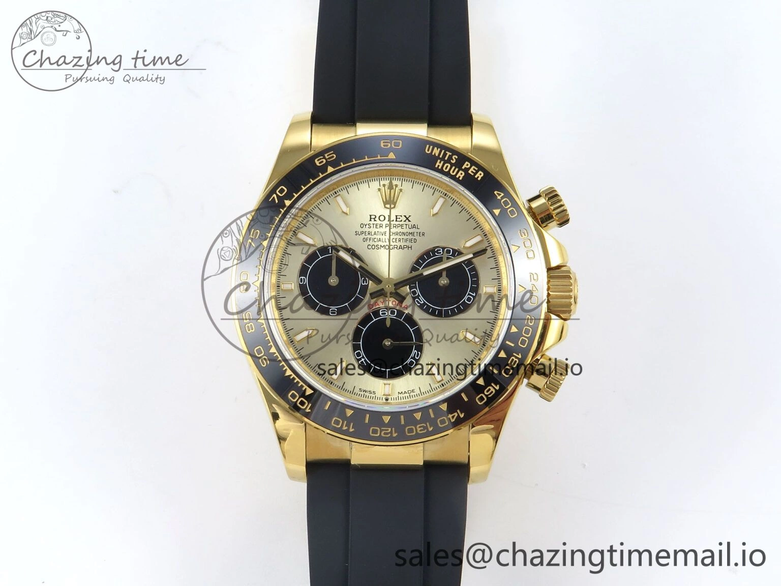 Daytona 126518 QF 1:1 Best Edition YG Black Dial on Oysterflex Strap SH4131 V5