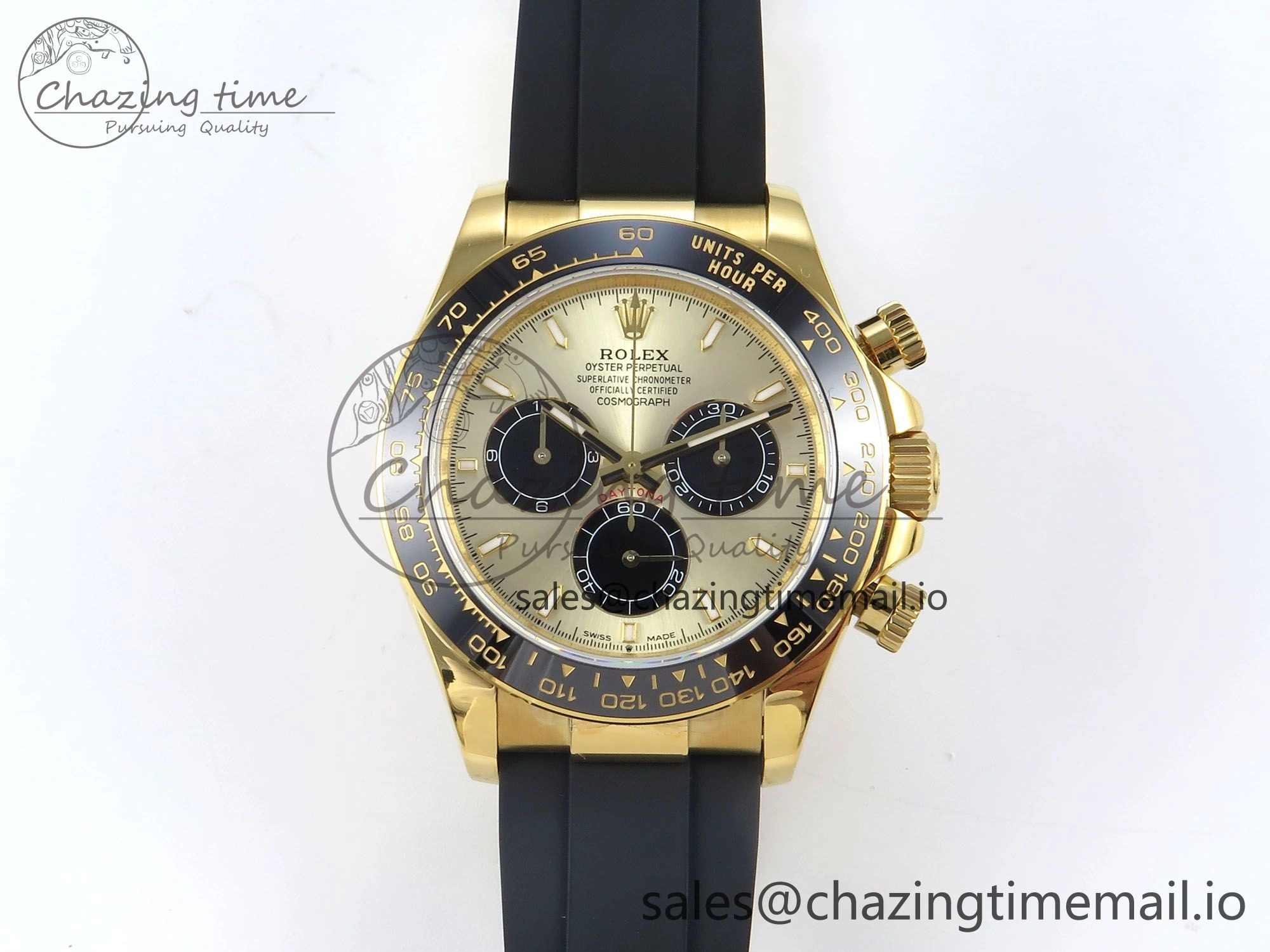 Daytona 126518 QF 1:1 Best Edition YG Black Dial on Oysterflex Strap SH4131 V5