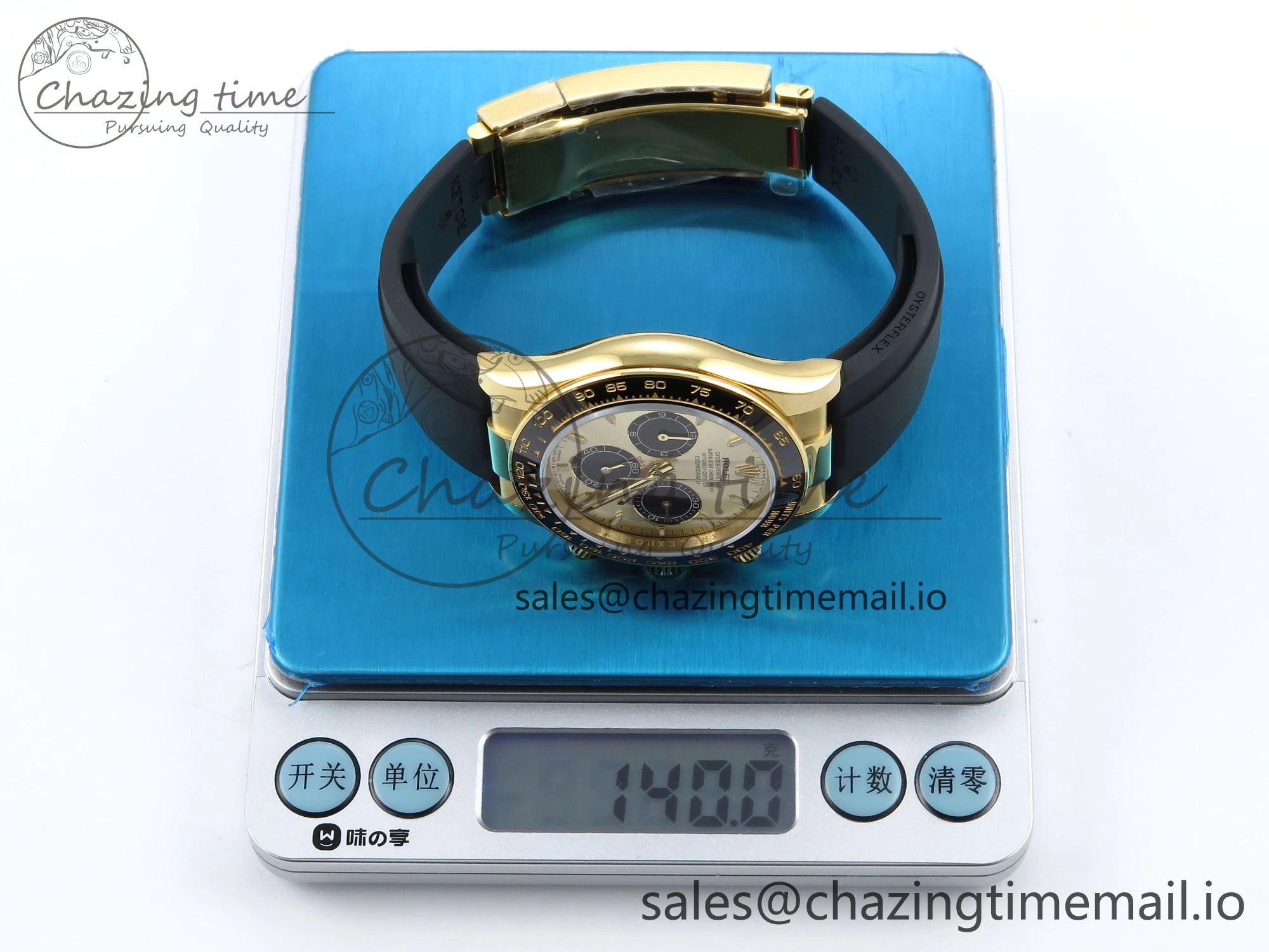 Daytona 126518 QF 1:1 Best Edition YG Black Dial on Oysterflex Strap SH4131 V6（Gain Weight）