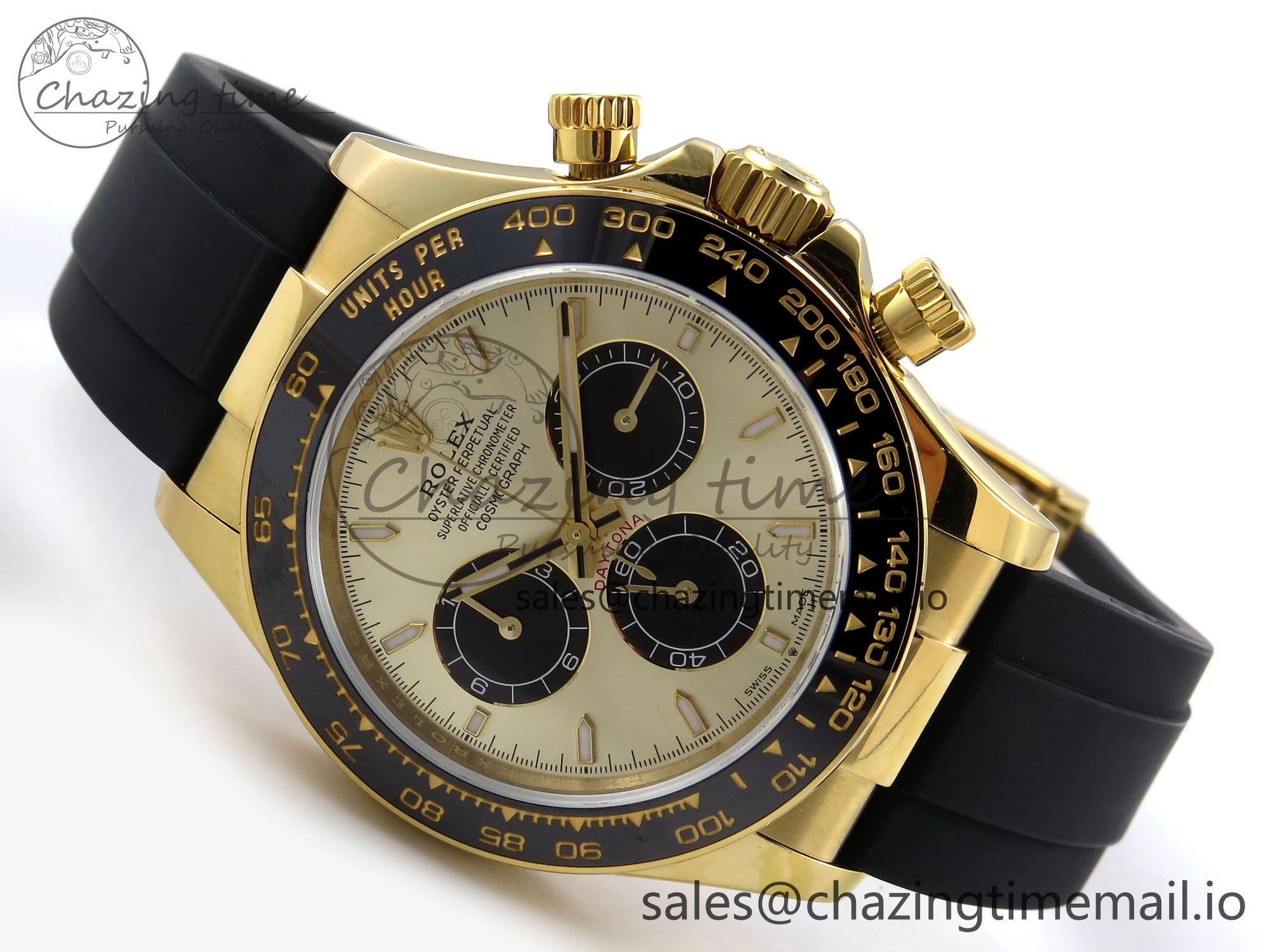Daytona 126518 QF 1:1 Best Edition YG Black Dial on Oysterflex Strap SH4131 V6（Gain Weight）