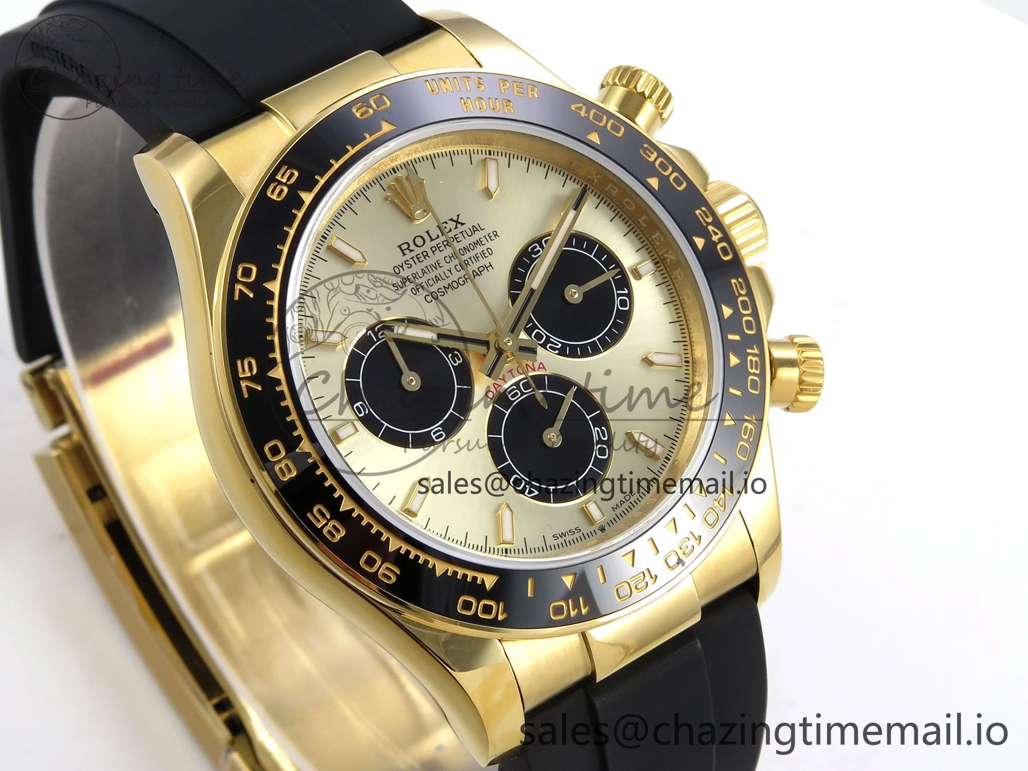 Daytona 126518 QF 1:1 Best Edition YG Black Dial on Oysterflex Strap SH4131 V6（Gain Weight）