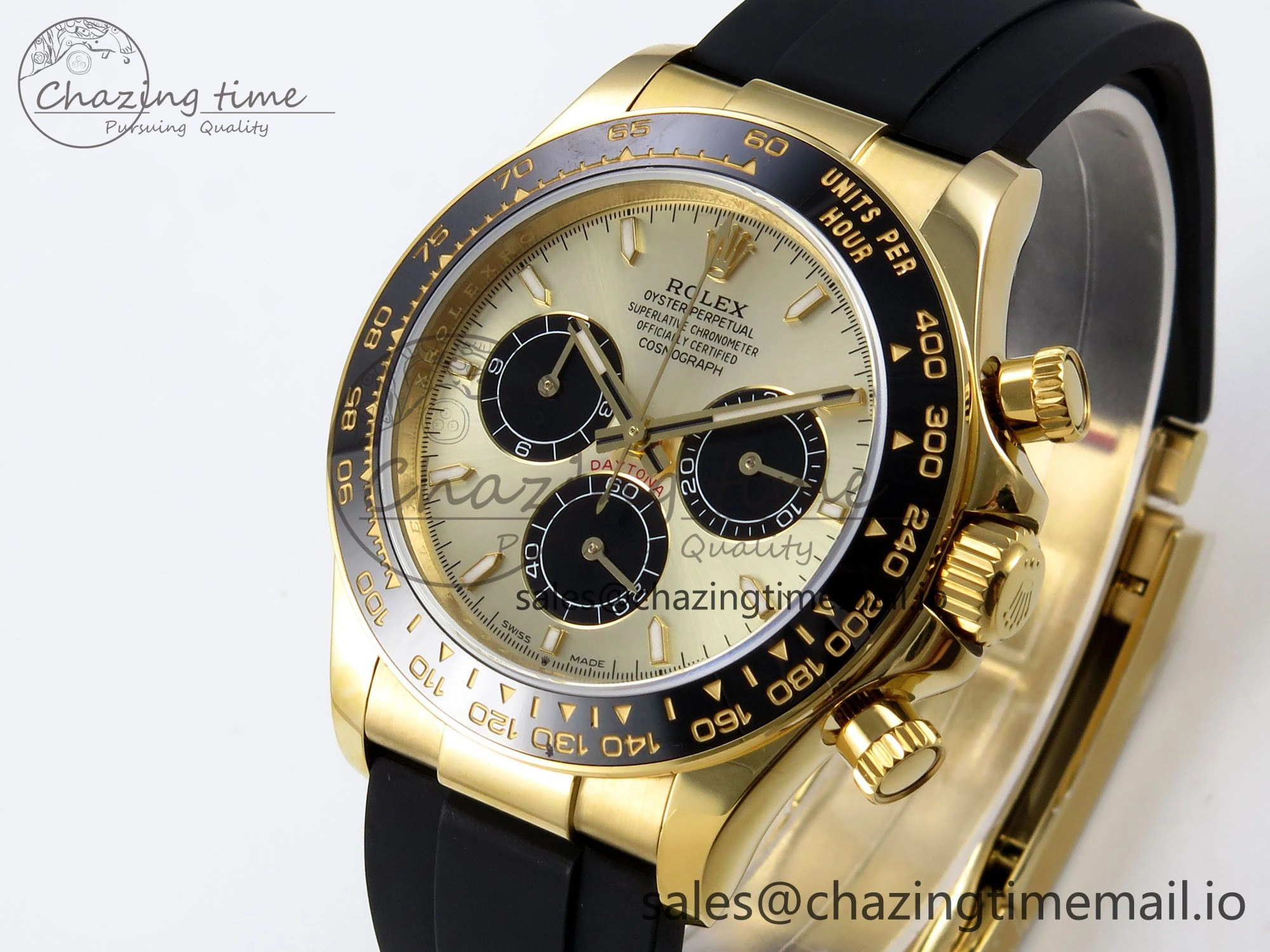 Daytona 126518 QF 1:1 Best Edition YG Black Dial on Oysterflex Strap SH4131 V6（Gain Weight）