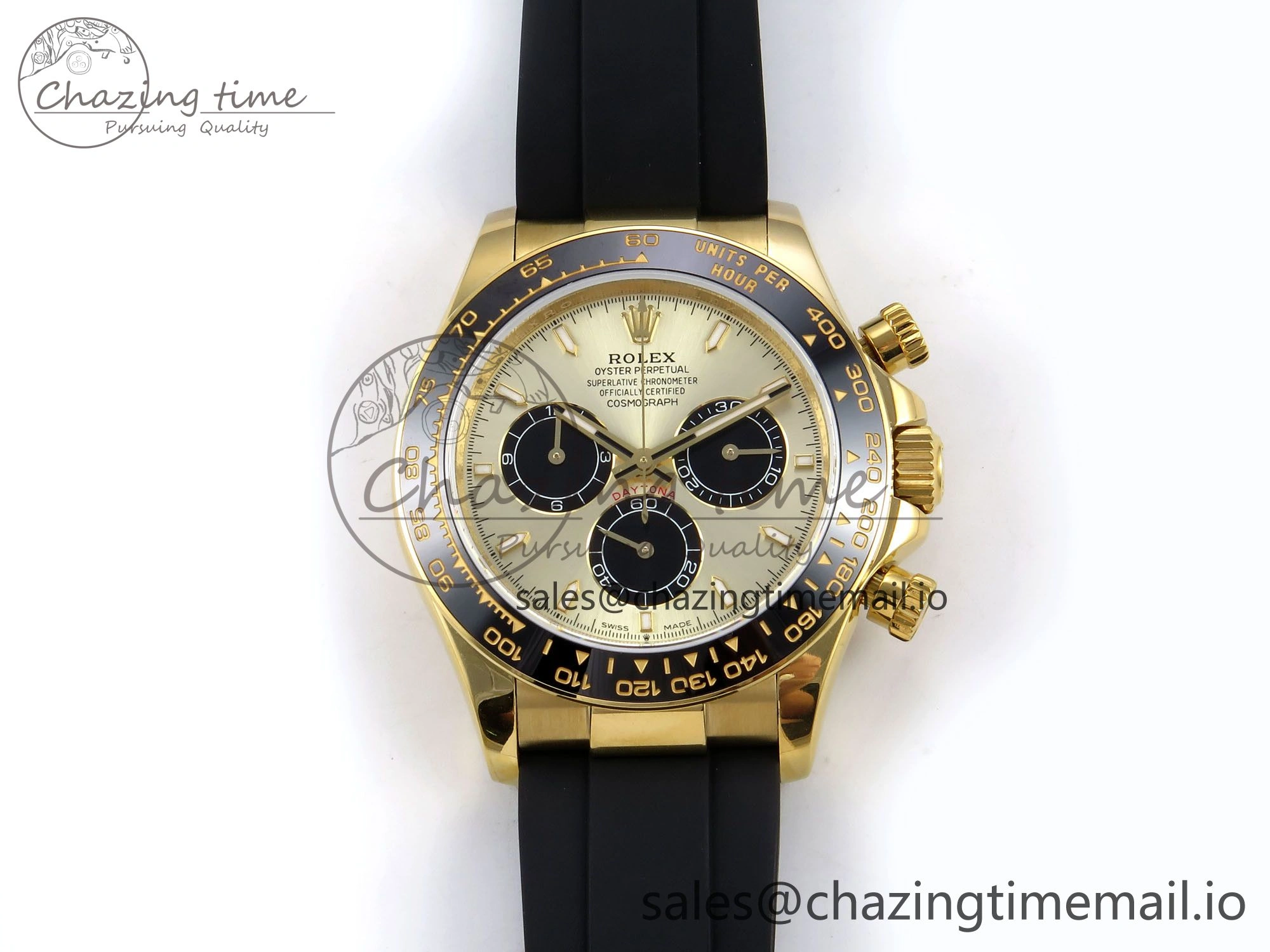 Daytona 126518 QF 1:1 Best Edition YG Black Dial on Oysterflex Strap SH4131 V6（Gain Weight）
