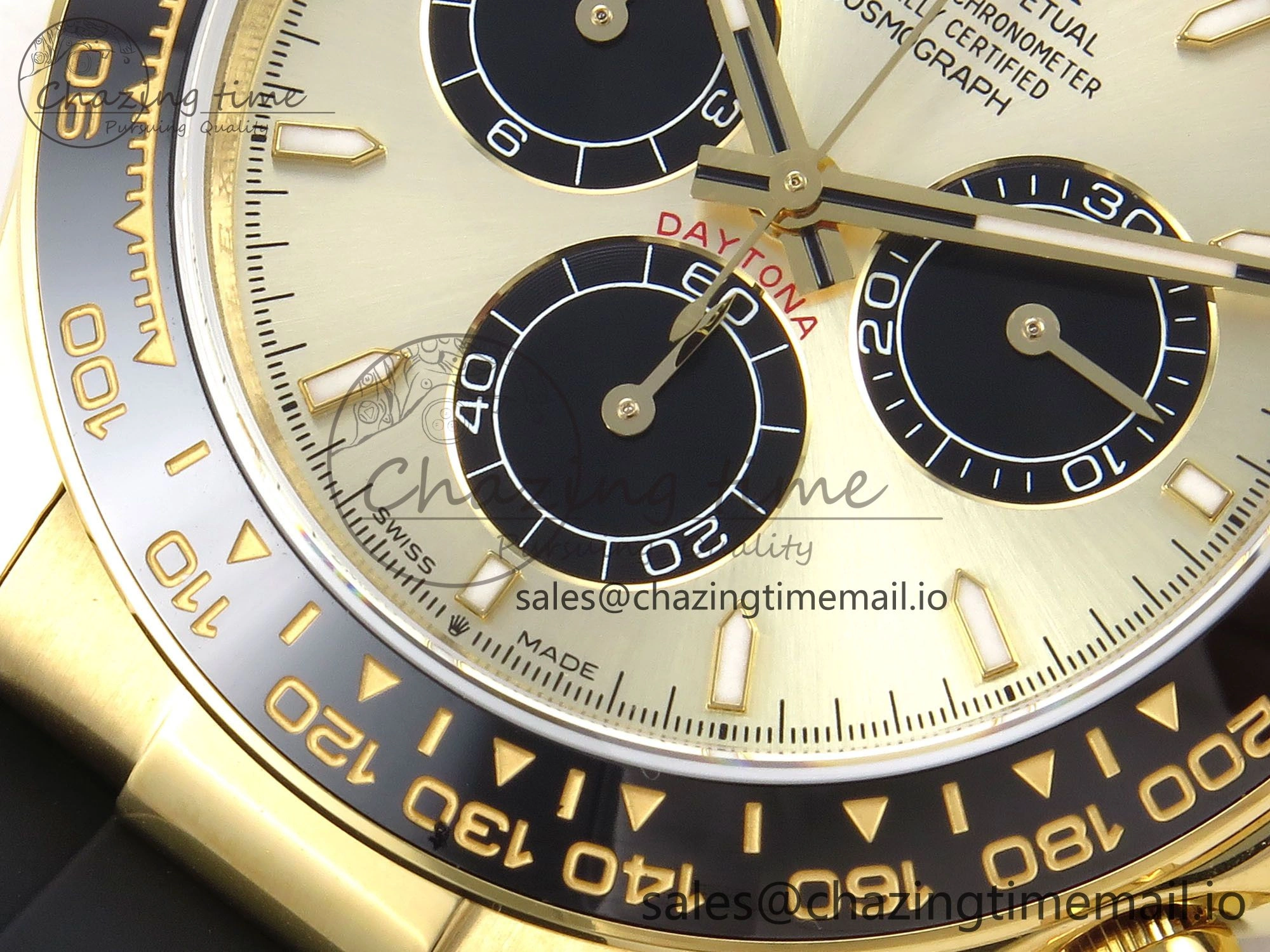 Daytona 126518 QF 1:1 Best Edition YG Black Dial on Oysterflex Strap SH4131 V6（Gain Weight）