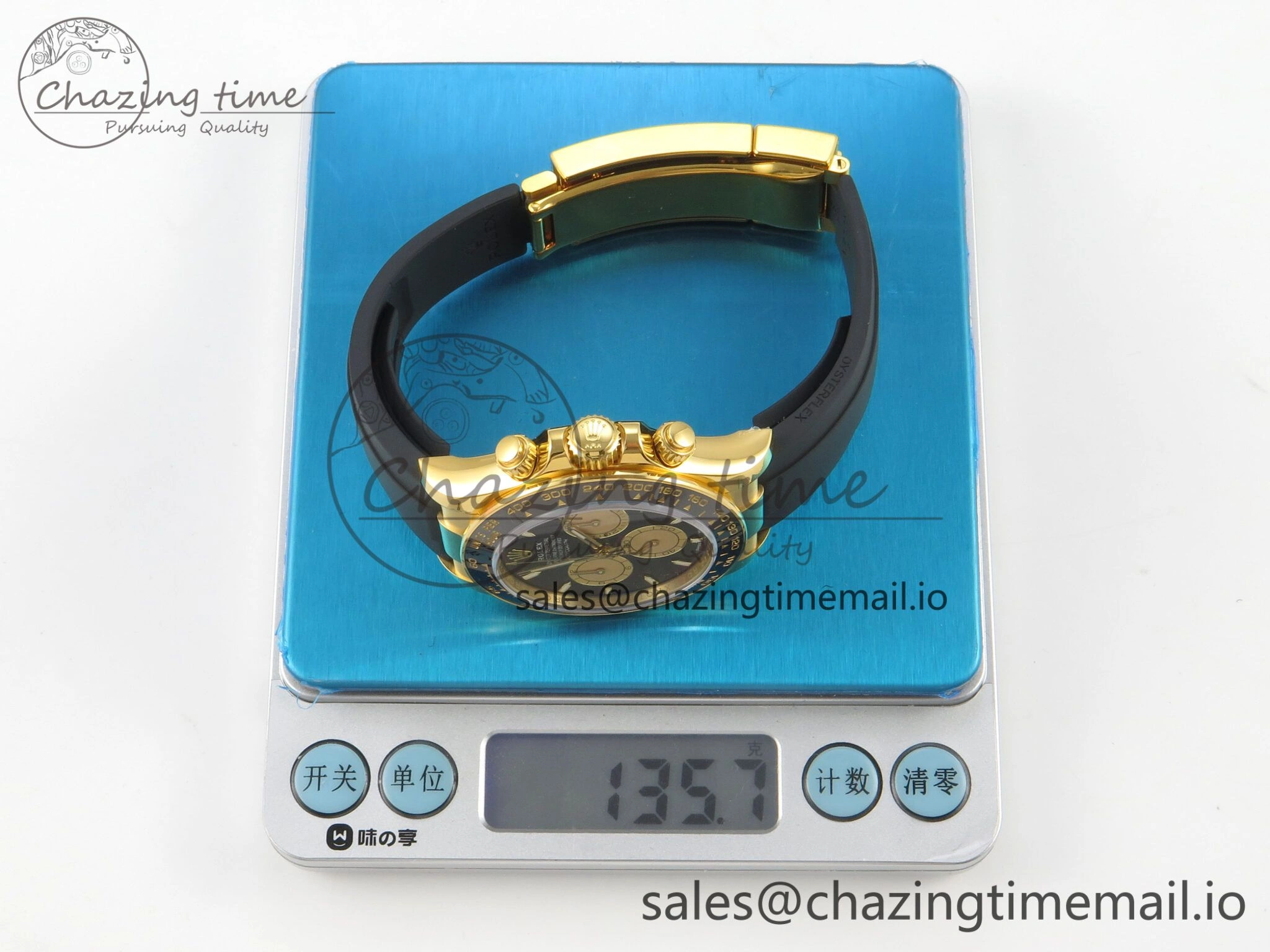 Daytona 126518 VSF 1:1 Best Edition Black YG Dial on Oysterflex Strap VS4131 V2 (Weighted)