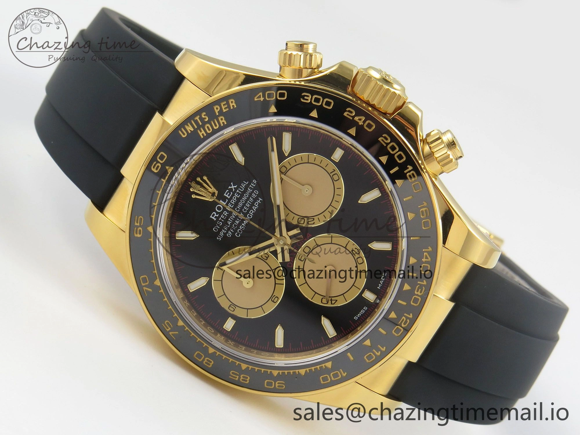 Daytona 126518 VSF 1:1 Best Edition Black YG Dial on Oysterflex Strap VS4131 V2 (Weighted)