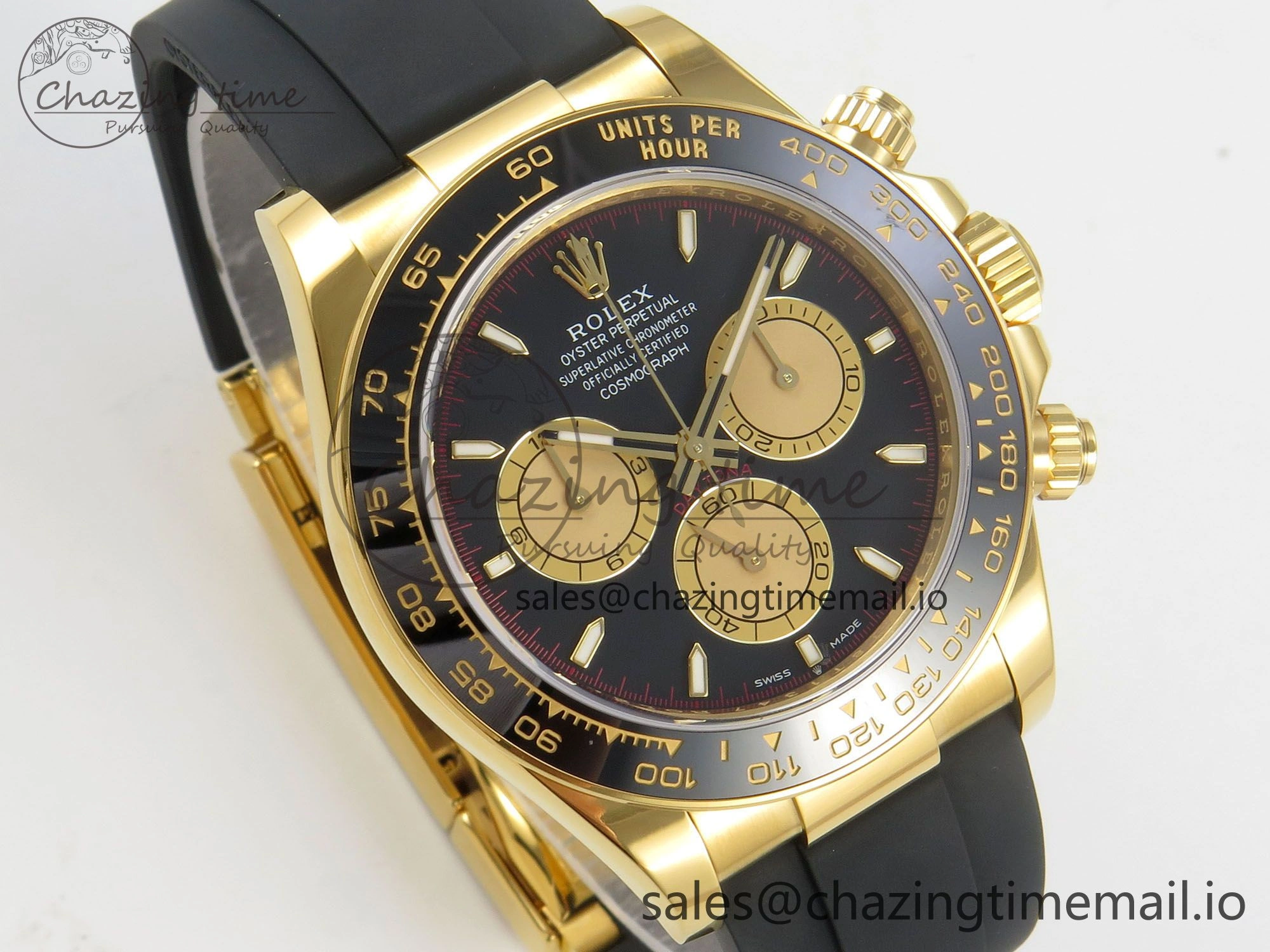 Daytona 126518 VSF 1:1 Best Edition Black YG Dial on Oysterflex Strap VS4131 V2 (Weighted)