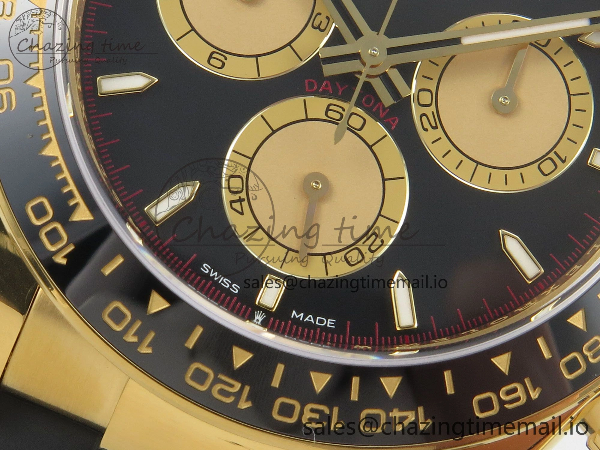 Daytona 126518 VSF 1:1 Best Edition Black YG Dial on Oysterflex Strap VS4131 V2 (Weighted)