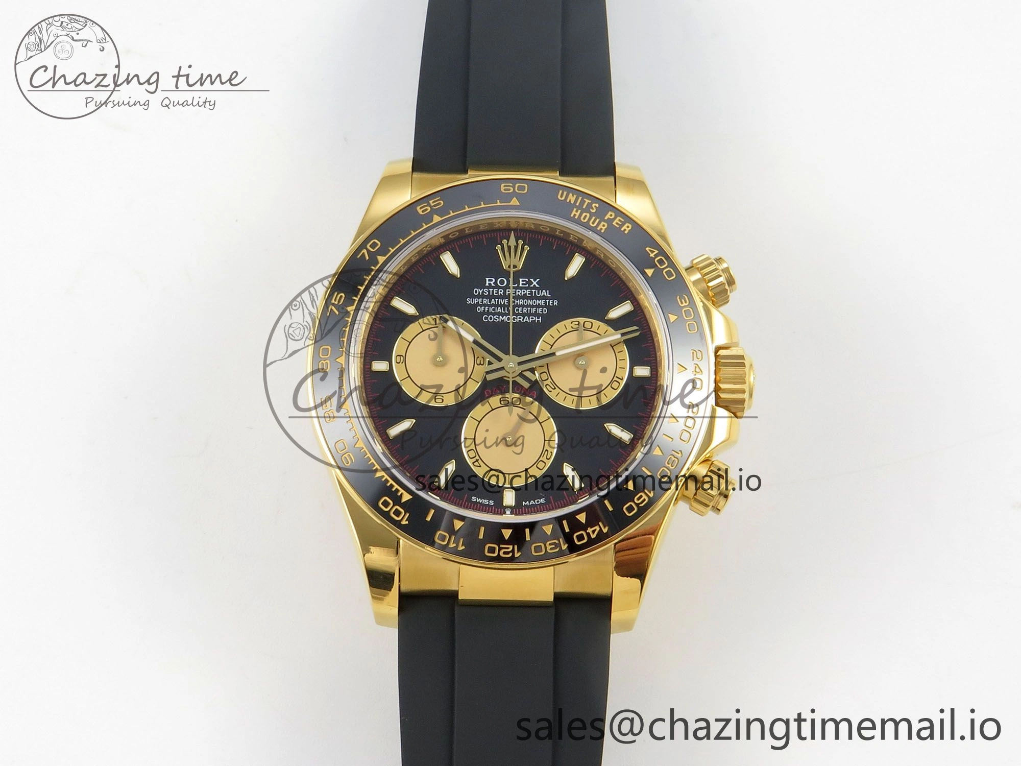 Daytona 126518 VSF 1:1 Best Edition Black YG Dial on Oysterflex Strap VS4131 V2 (Weighted)