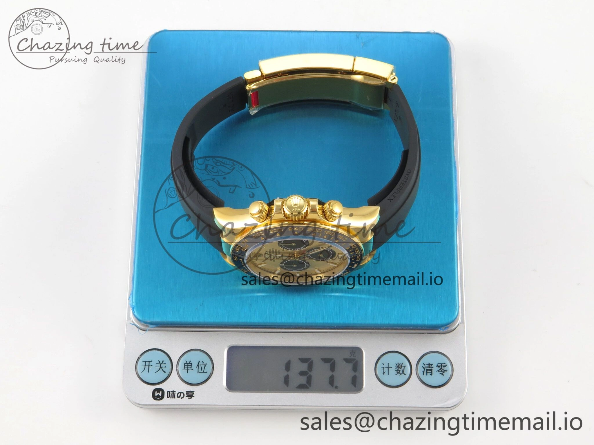 Daytona 126518 VSF 1:1 Best Edition YG Black Dial on Oysterflex Strap VS4131 V2 (Weighted)