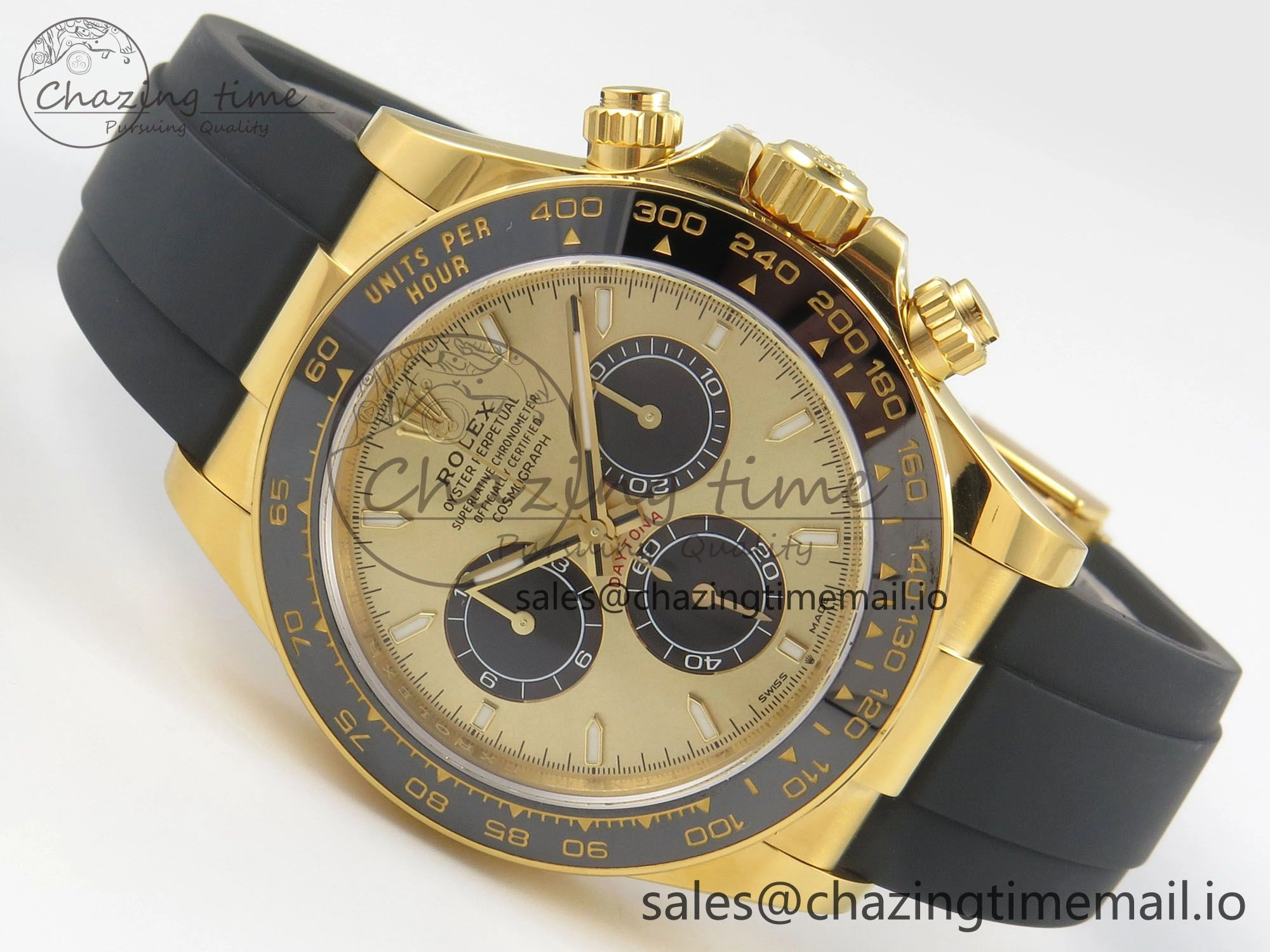 Daytona 126518 VSF 1:1 Best Edition YG Black Dial on Oysterflex Strap VS4131 V2 (Weighted)