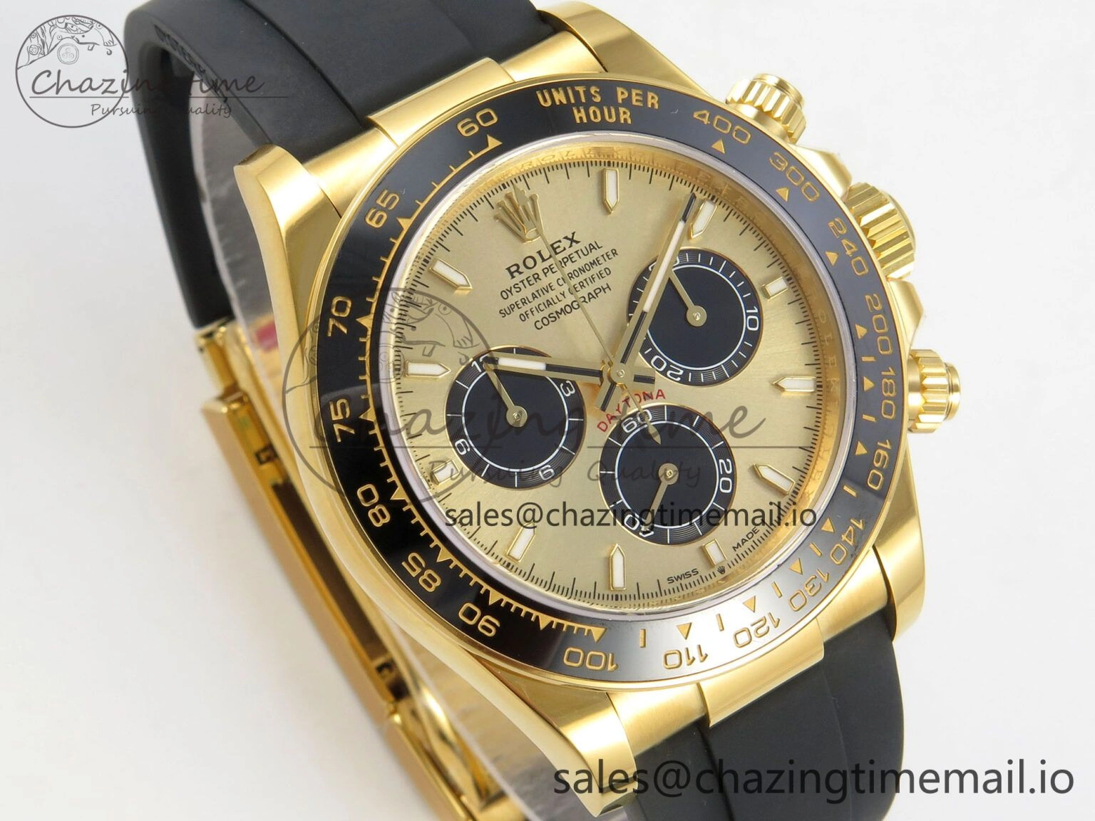 Daytona 126518 VSF 1:1 Best Edition YG Black Dial on Oysterflex Strap VS4131 V2 (Weighted)
