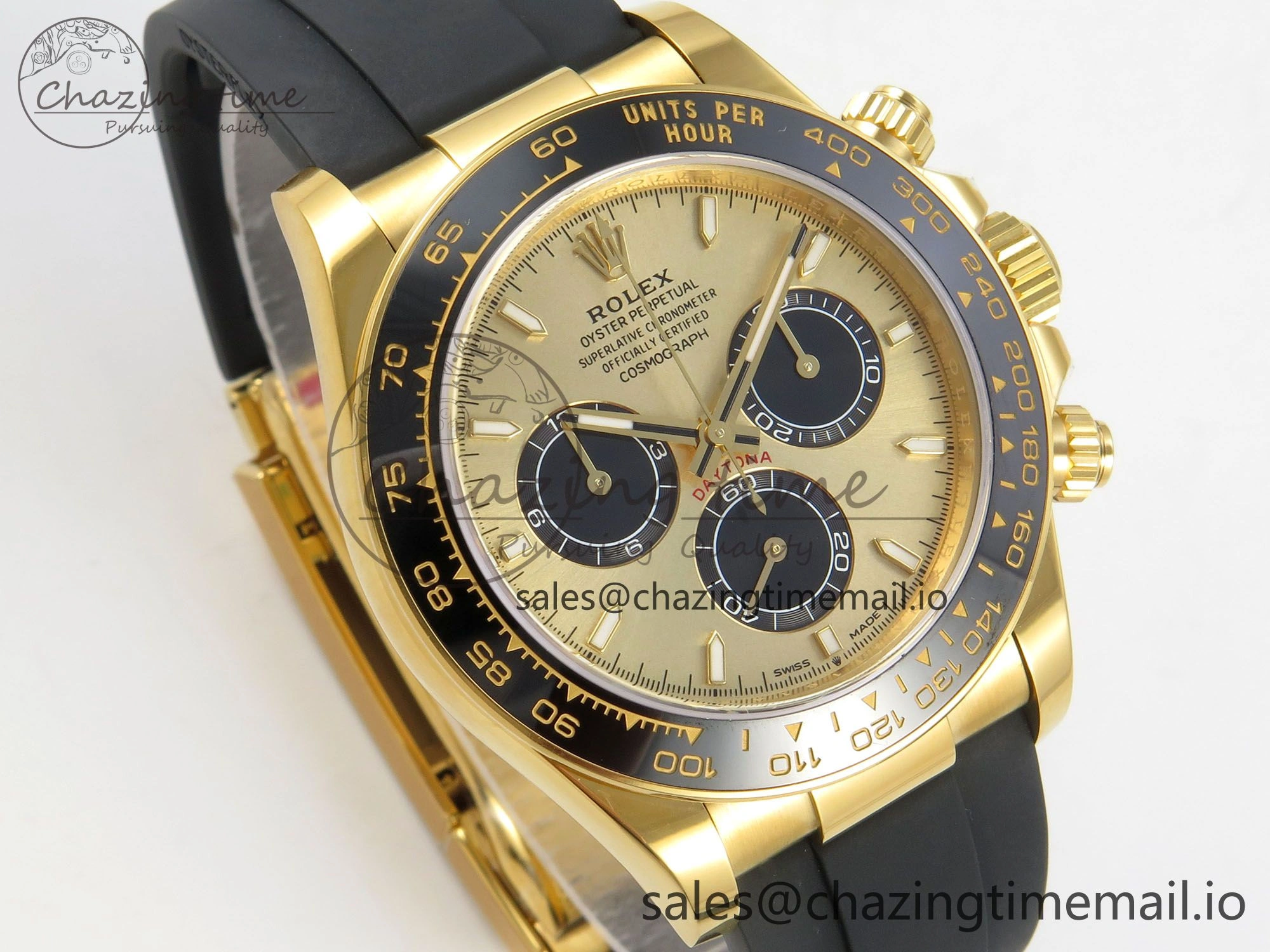Daytona 126518 VSF 1:1 Best Edition YG Black Dial on Oysterflex Strap VS4131 V2 (Weighted)