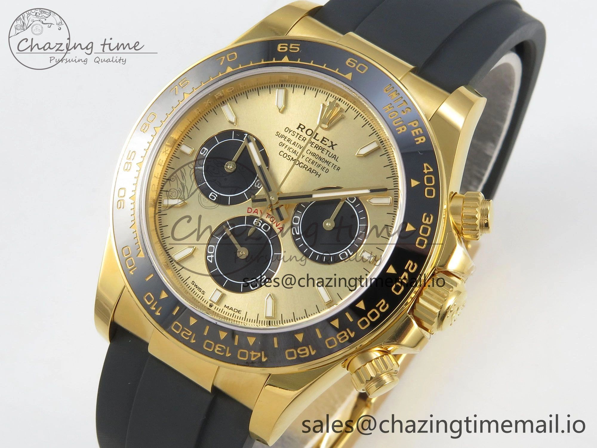Daytona 126518 VSF 1:1 Best Edition YG Black Dial on Oysterflex Strap VS4131 V2 (Weighted)